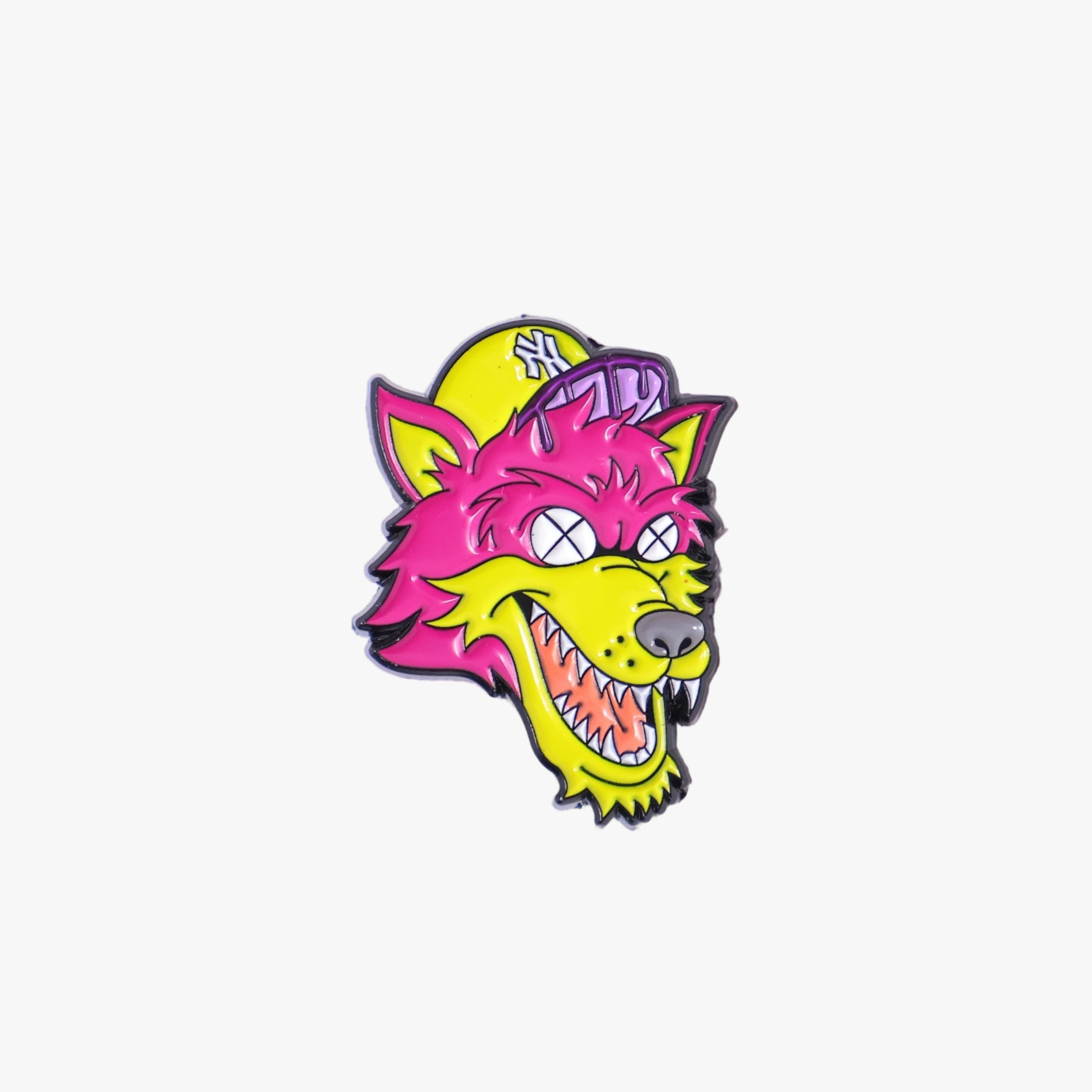 Pink/Yellow Werewolf NY Yankees Graphic Pin