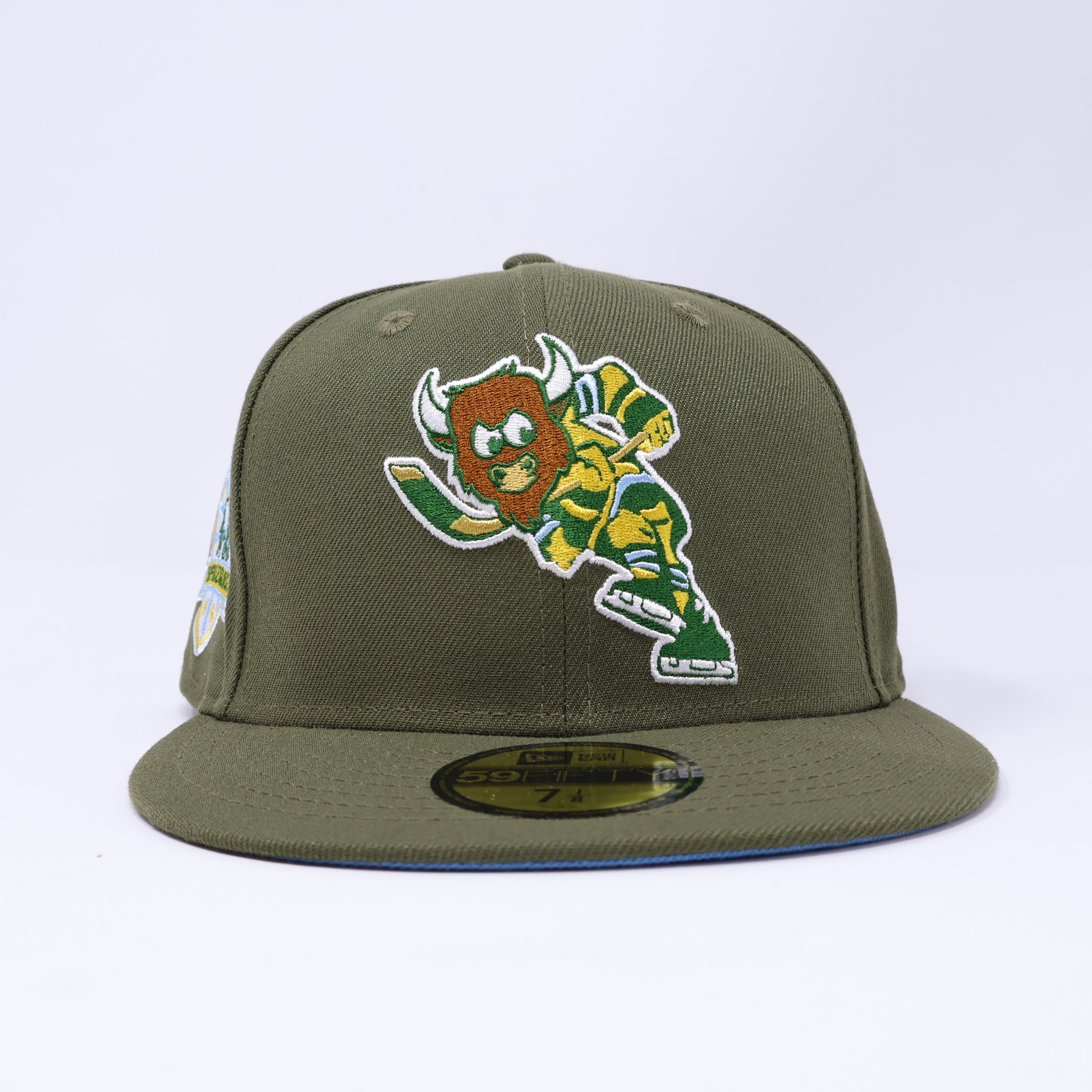 NEW 1/8 Olive Buffalo Sabres Hockey AHL Exclusive Patch 59fifty New Era Fitted Hat Cap