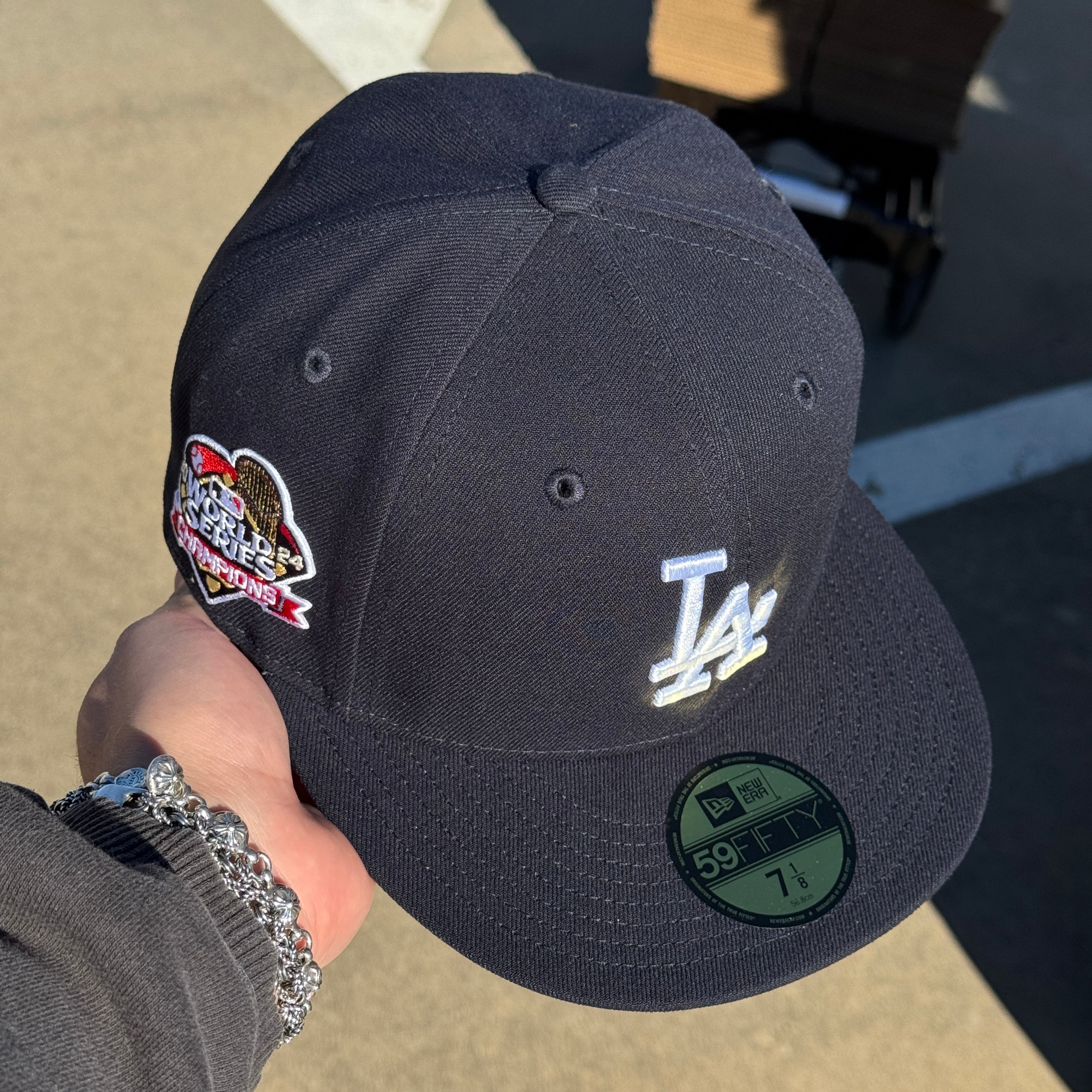 NWT Navy Los Angeles Dodgers 2024 World Series 59fifty New Era Fitted Hat Cap