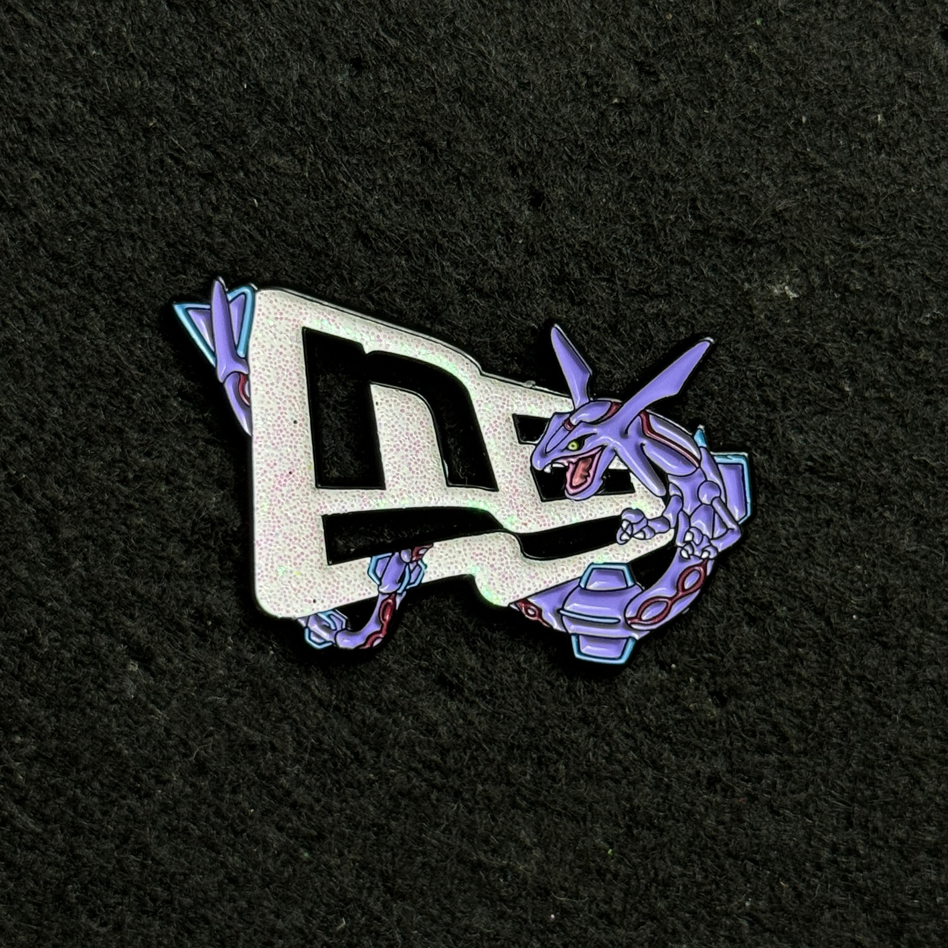 White Purple Rayquaza New Era Flag Pin