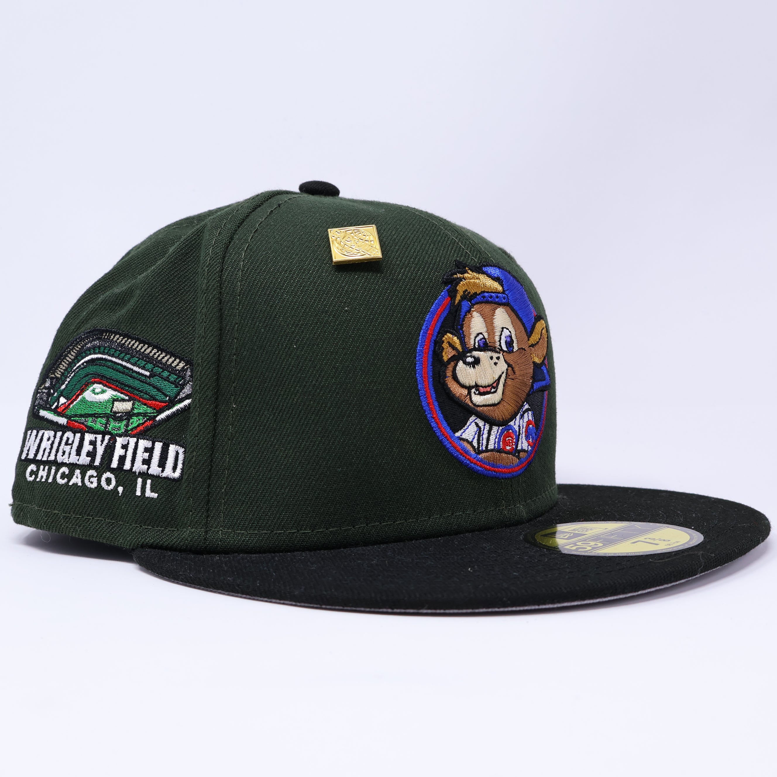 7 3/8 Green Chicago Cubs Clark Mascot Wrigley Field 59fifty New Era Fitted Cap Hat