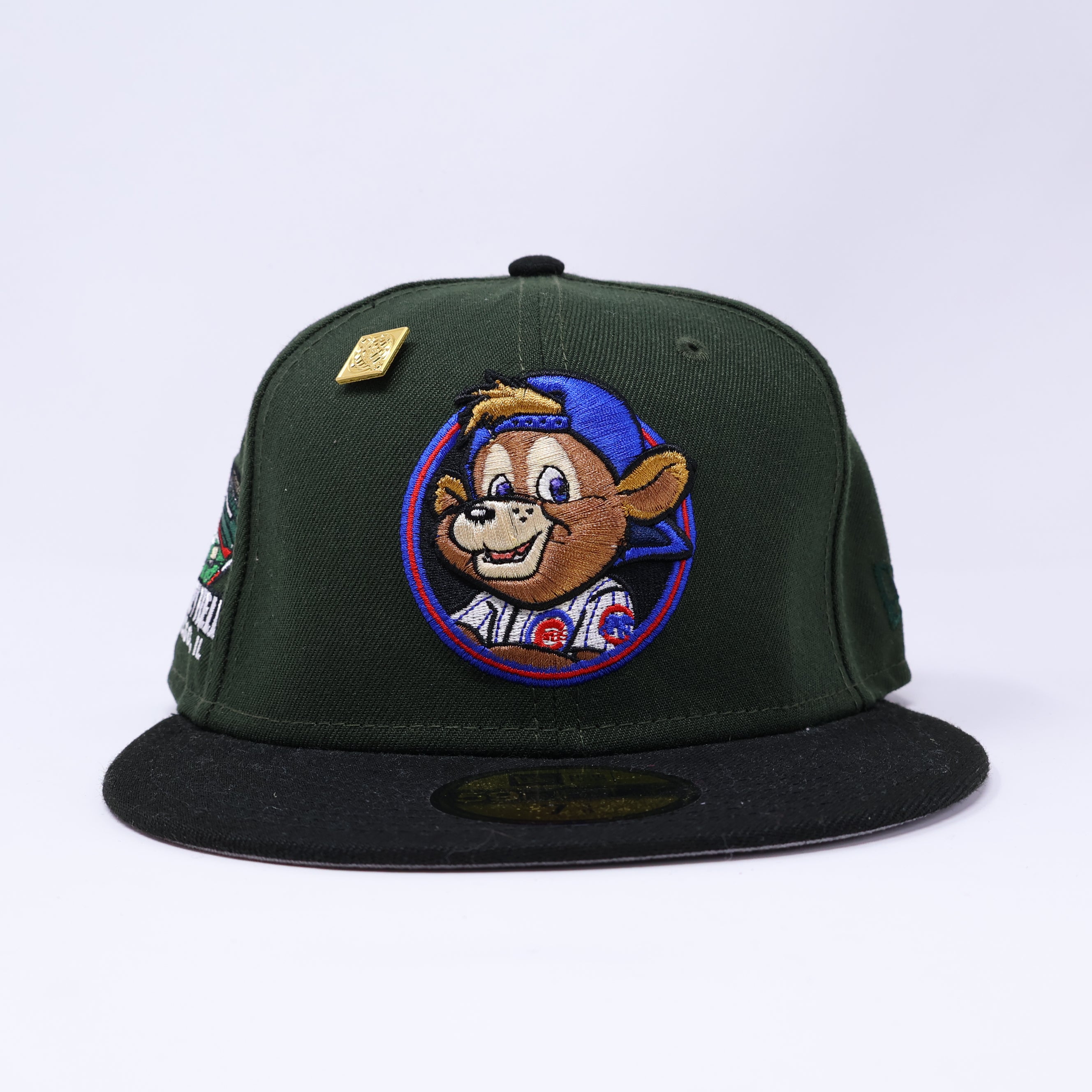 7 3/8 Green Chicago Cubs Clark Mascot Wrigley Field 59fifty New Era Fitted Cap Hat
