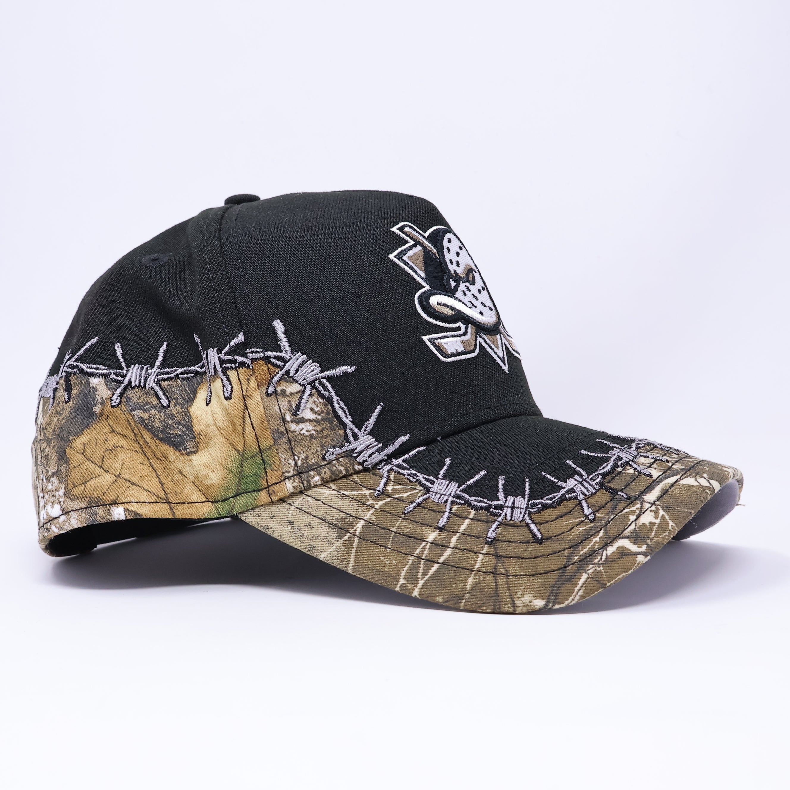 NWT Black Realtree Anaheim Ducks NHL Barbed Wire 9Forty A-Frame New Era Adjustable Snapback Hat 5 Panel