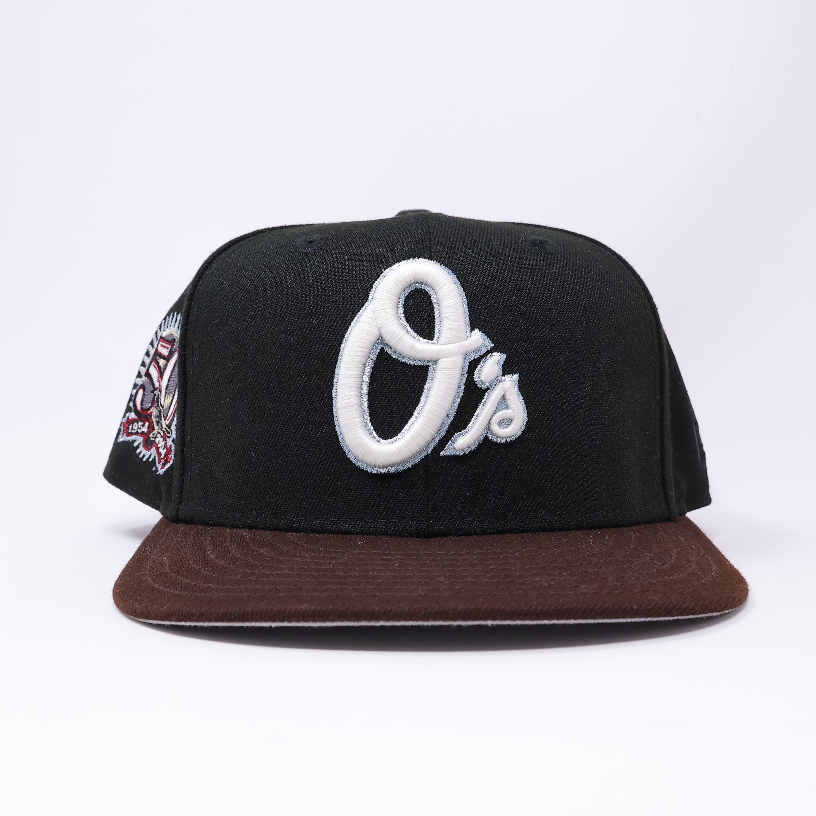 USED 3/4 Black Baltimore Orioles 50th Anniversary 59fifty New Era Fitted Hat Cap