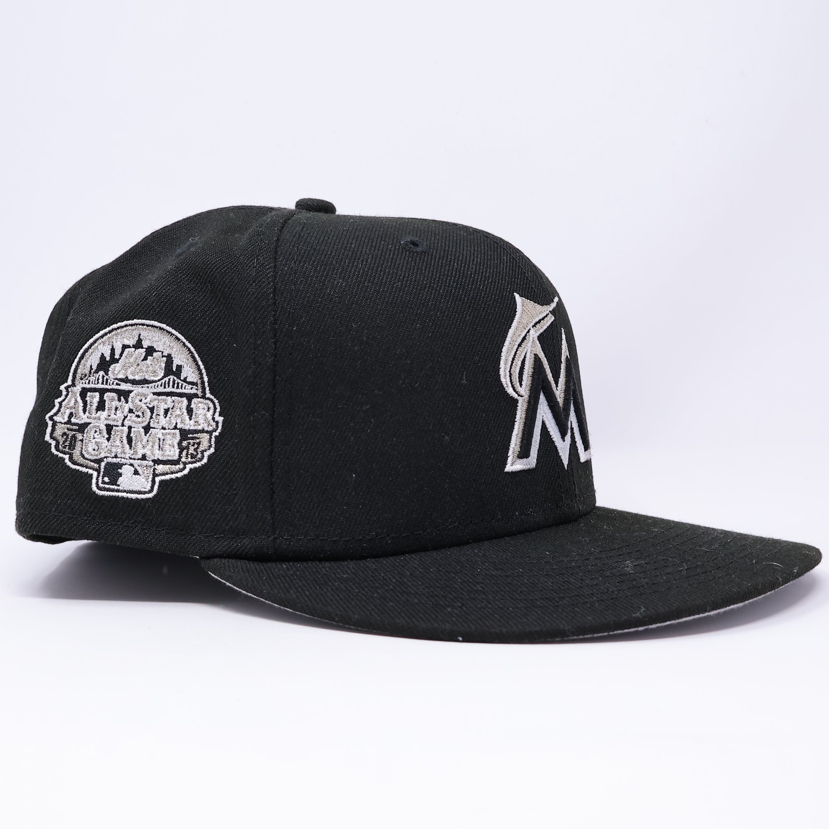 USED 5/8 Black Florida Marlins 2013 All-Star Game 59fifty New Era Fitted Hat Cap