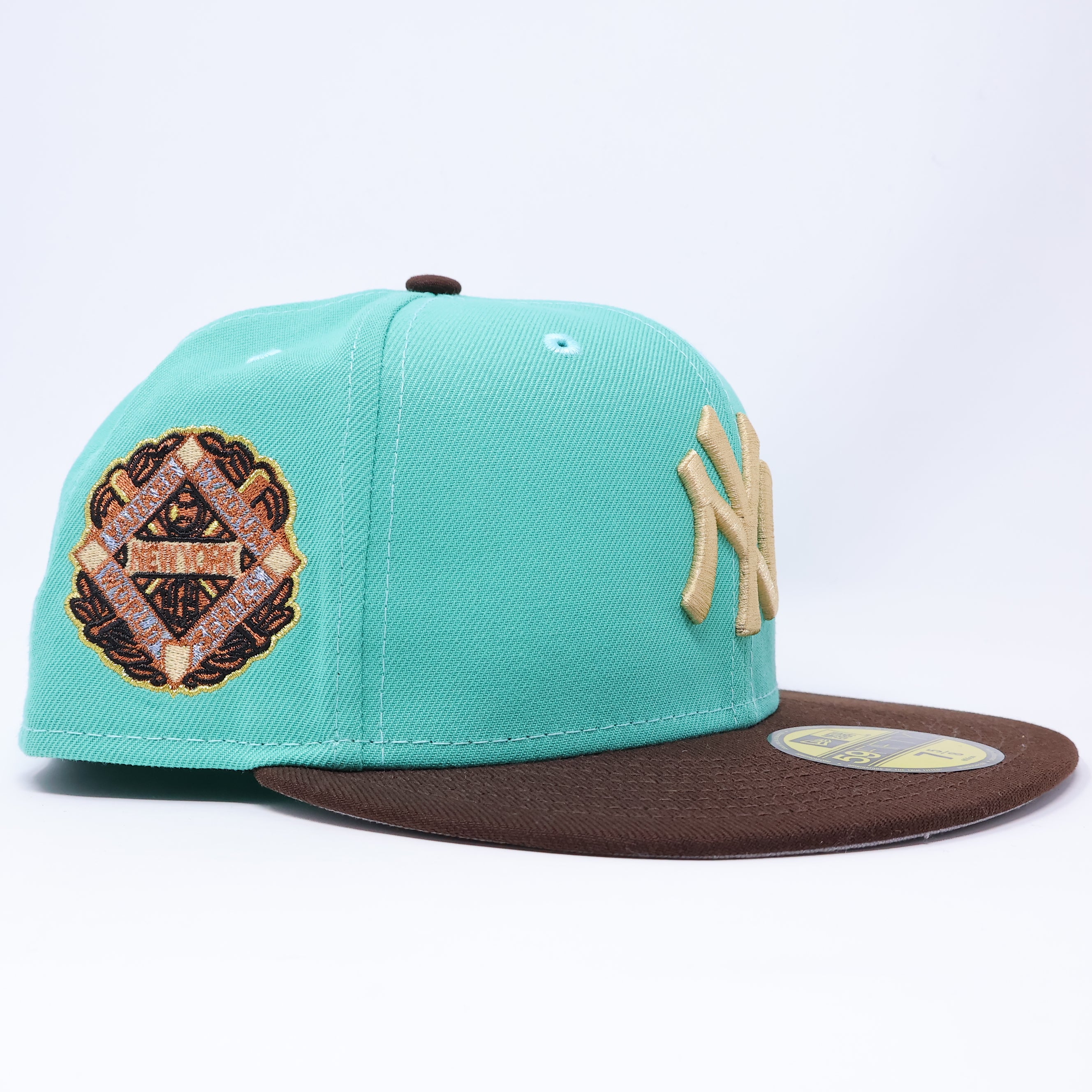 NWT 5/8 Turquoise New York Yankees World Series 59fifty New Era Fitted Hat Cap