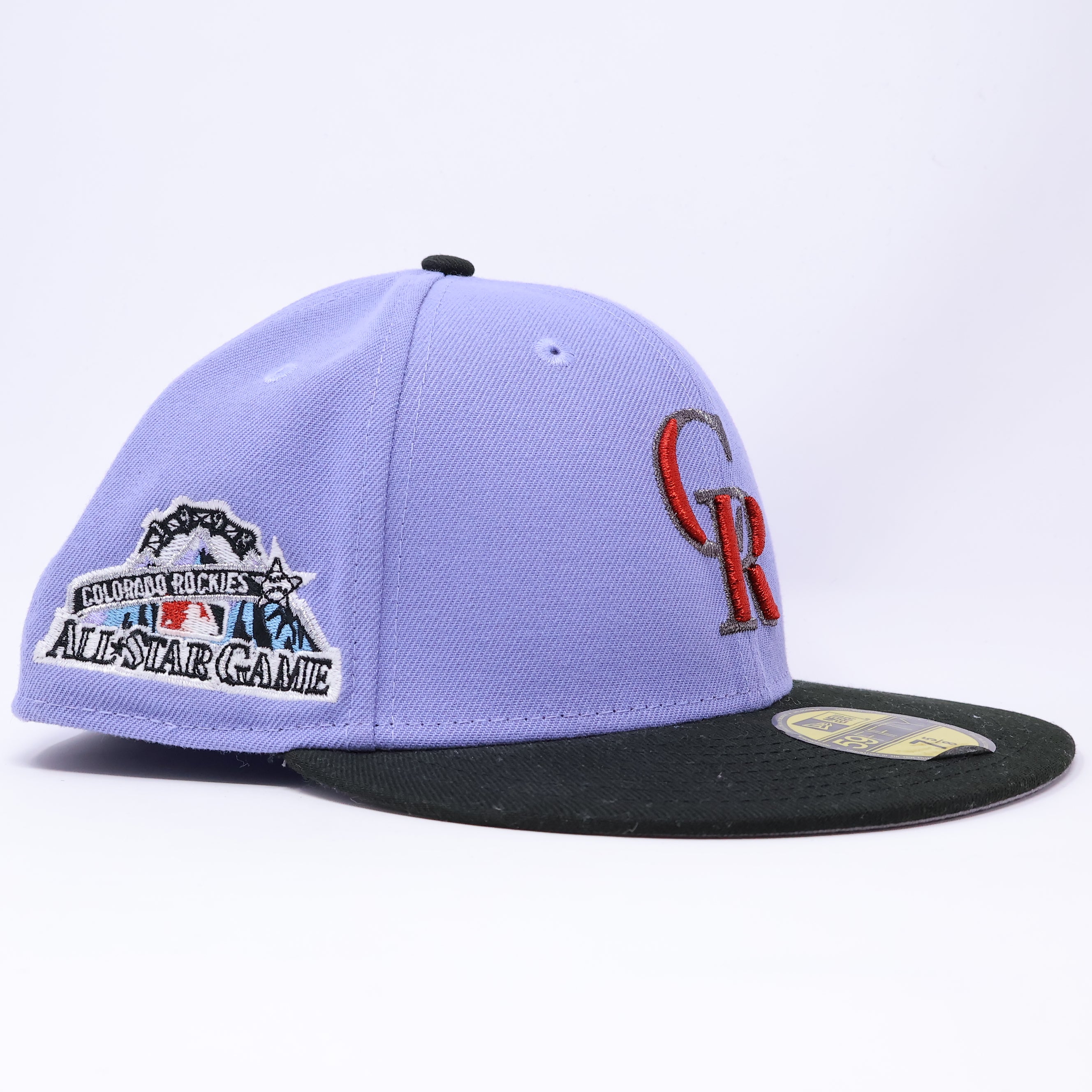 NWT 5/8 Lavender Colorado Rockies 1998 All-Star Game 59fifty New Era Fitted Hat Cap