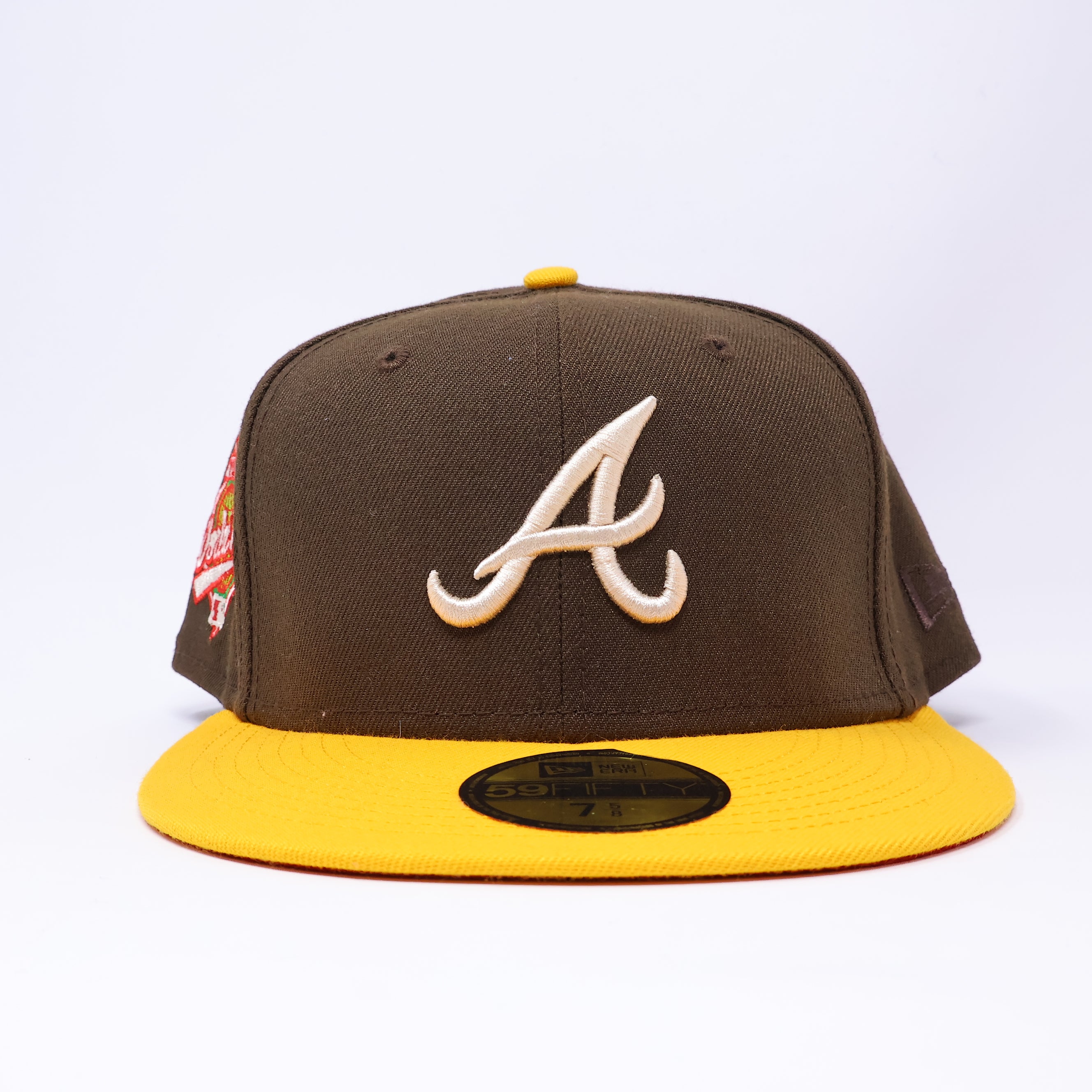 NWT 5/8 Brown Atlanta Braves 1992 World Series 59fifty New Era Fitted Hat Cap
