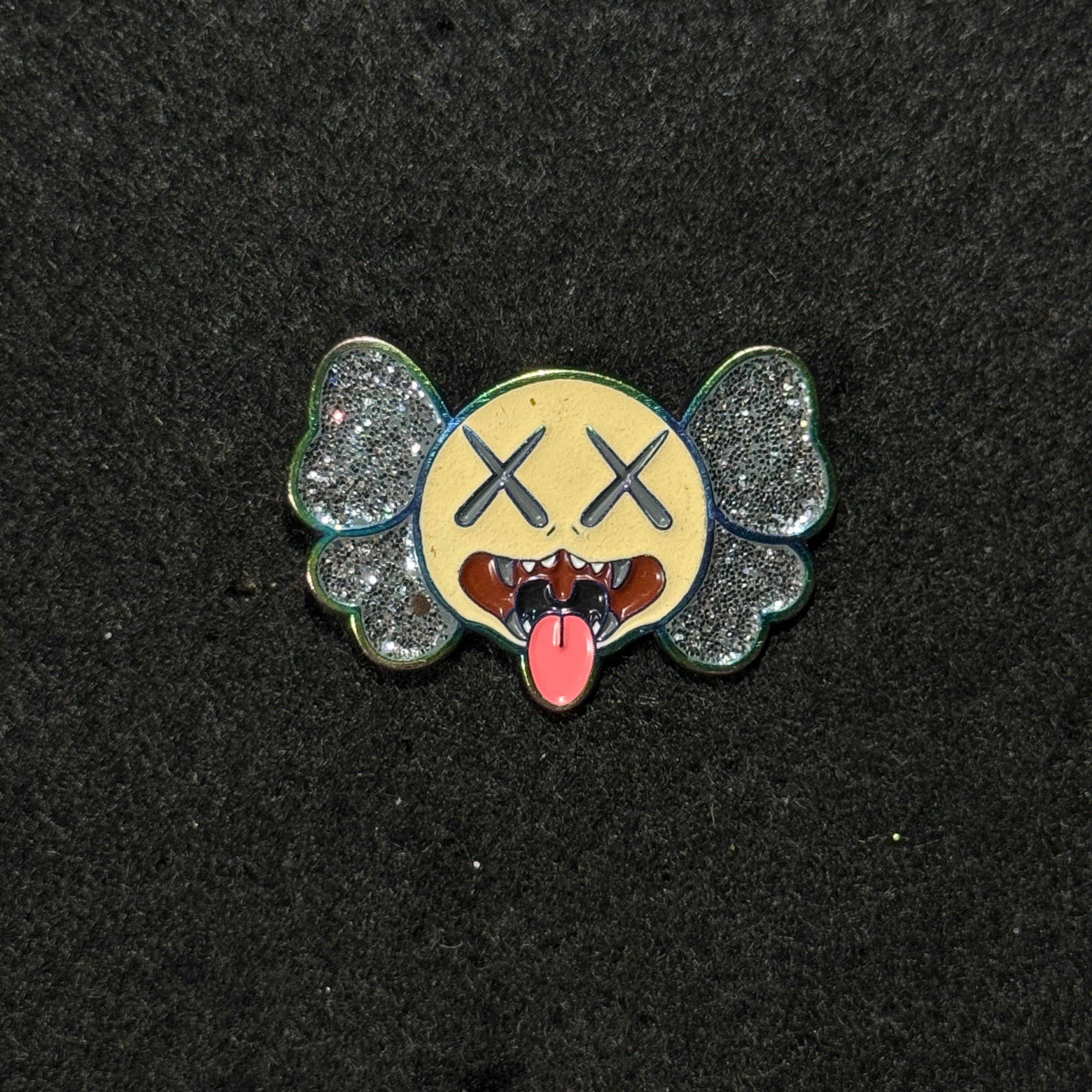 Kaws Gray Glitter/Neutral Graphic Pin