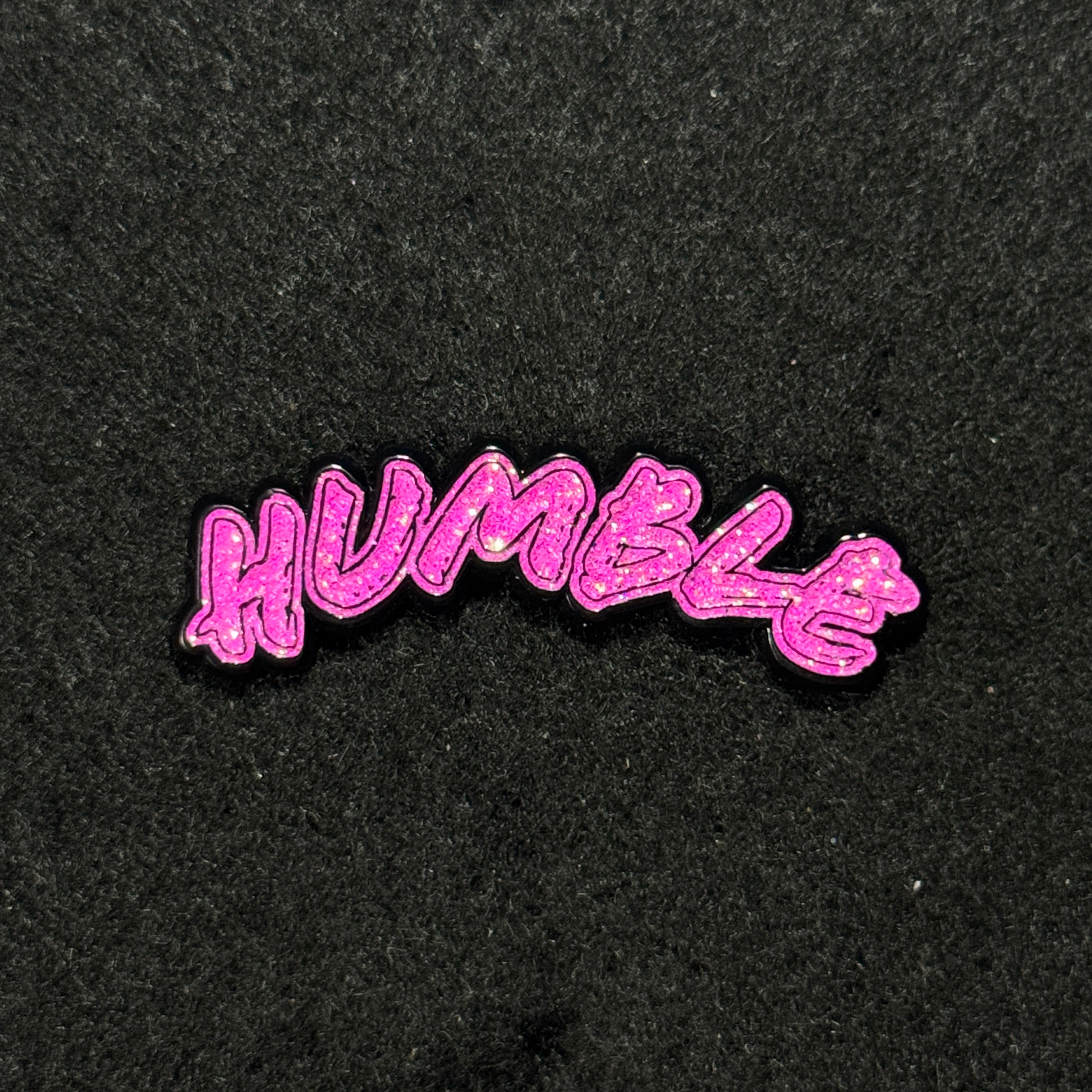 Humble Black Plating / Pink Script Pin