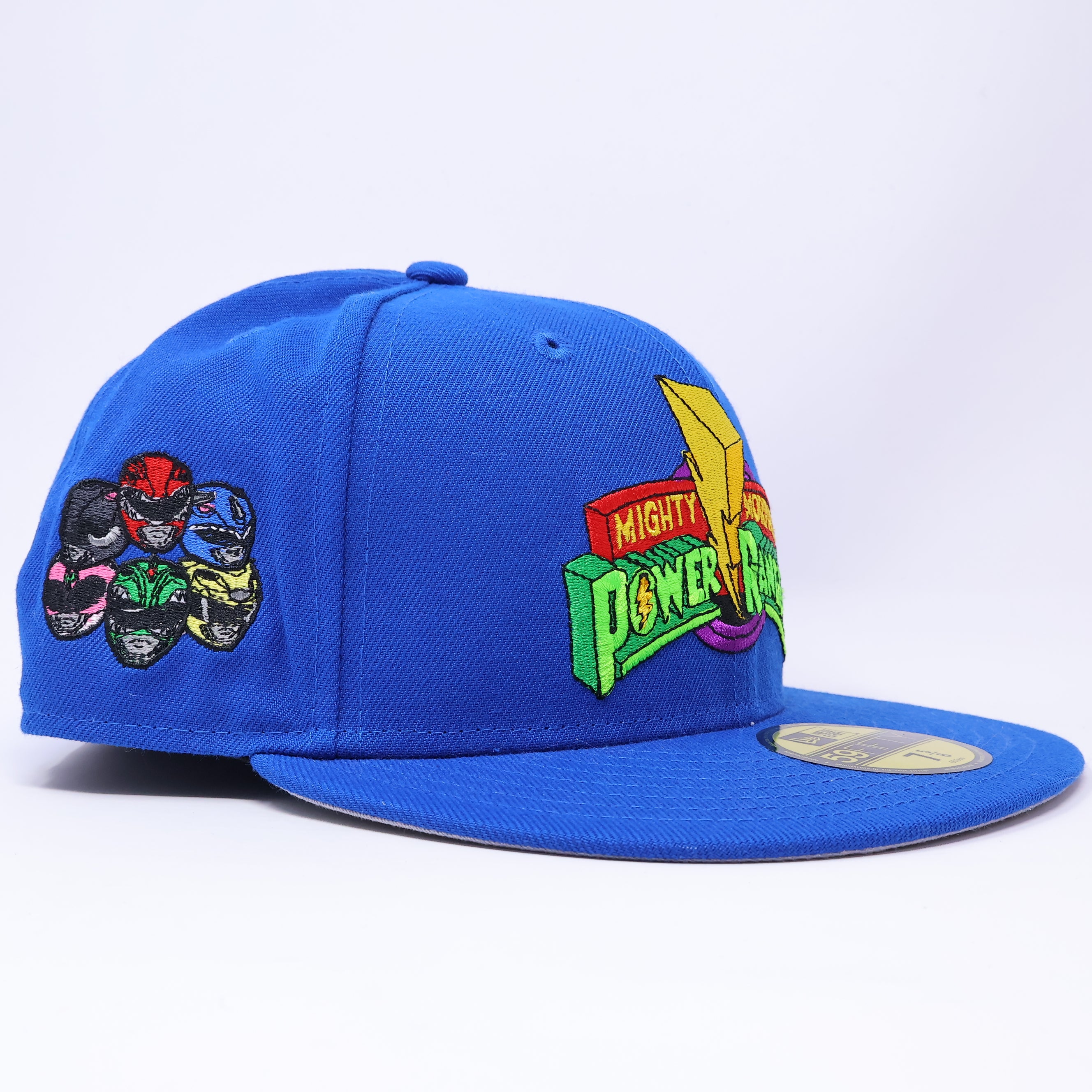 NWT 5/8 Blue Mighty Morphin Power Rangers 59fifty New Era Fitted Hat Cap