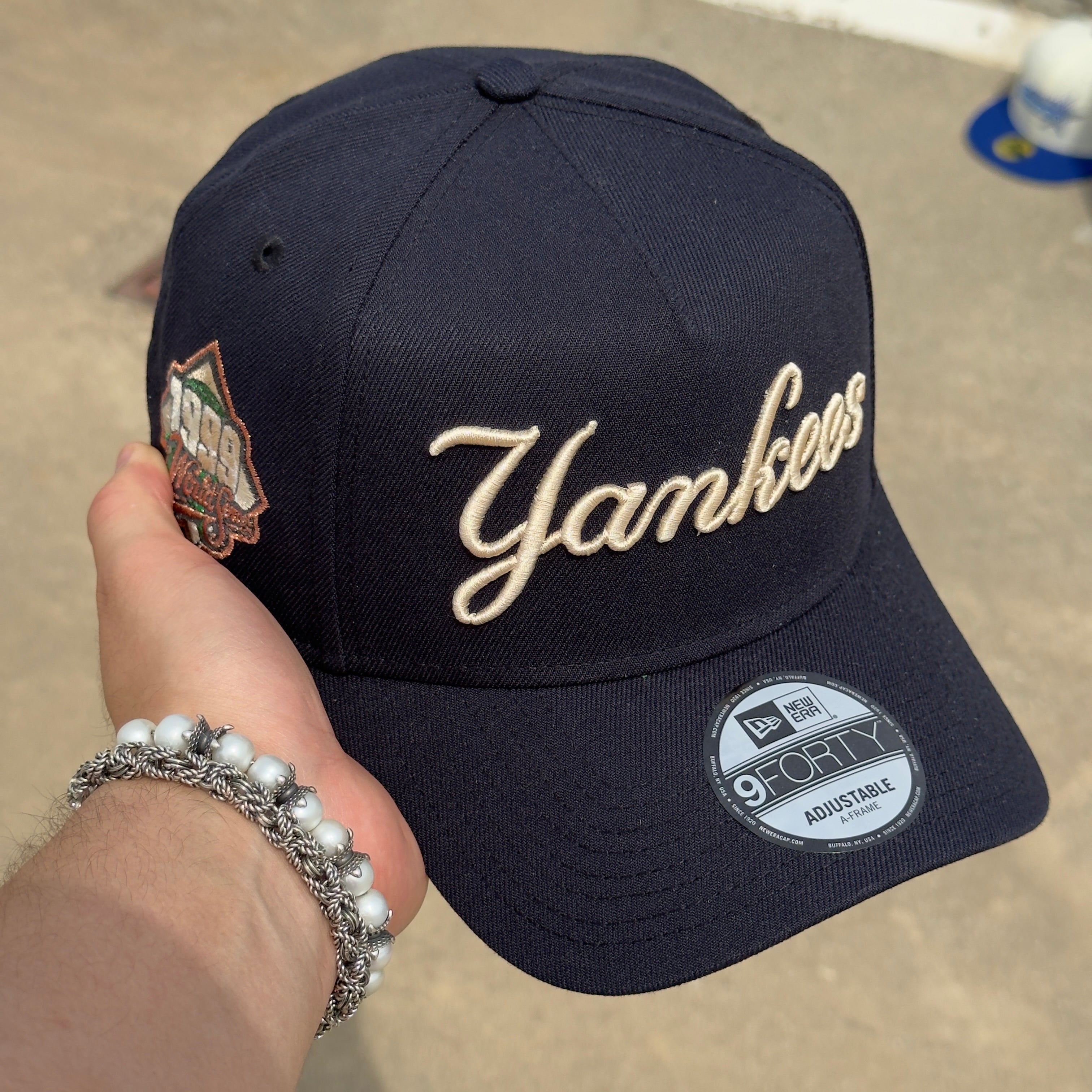 Navy New York Yankees 1999 World series New Era A-Frame Adjustable One Size 9Forty