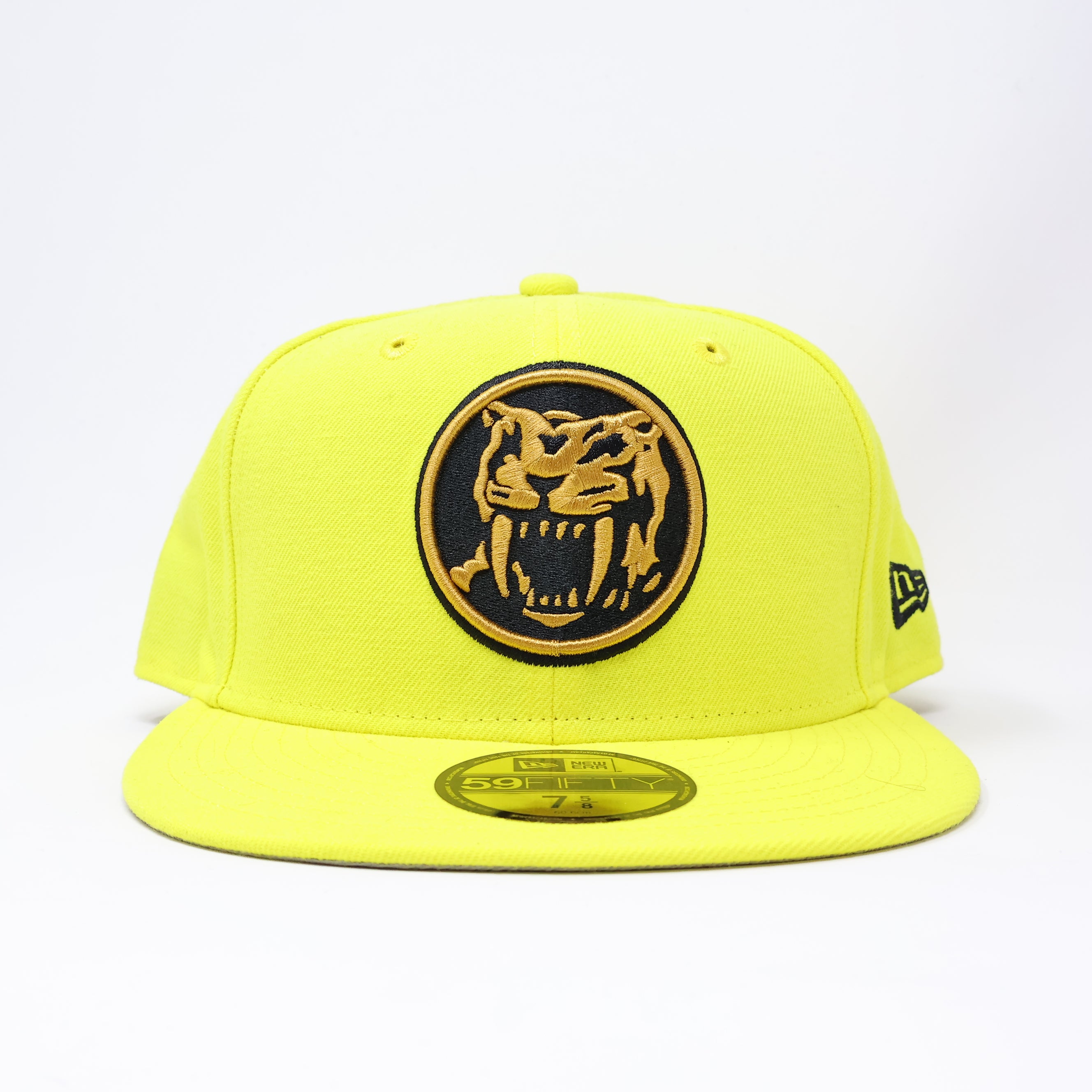 NWT 5/8 Yellow Power Ranger 59fifty New Era Fitted Hat Cap