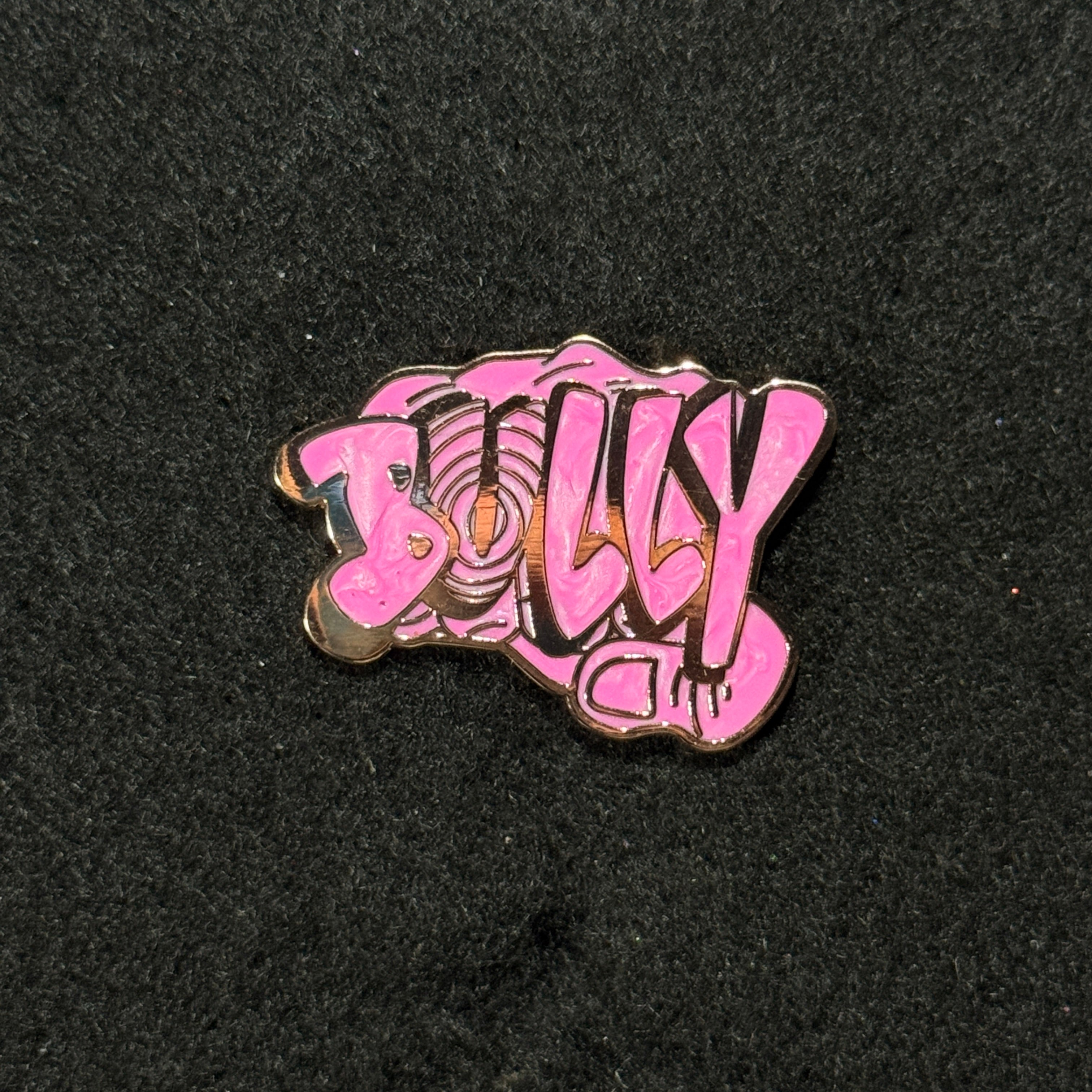 BULLY Silver Plating / Pink  Graphic Pin