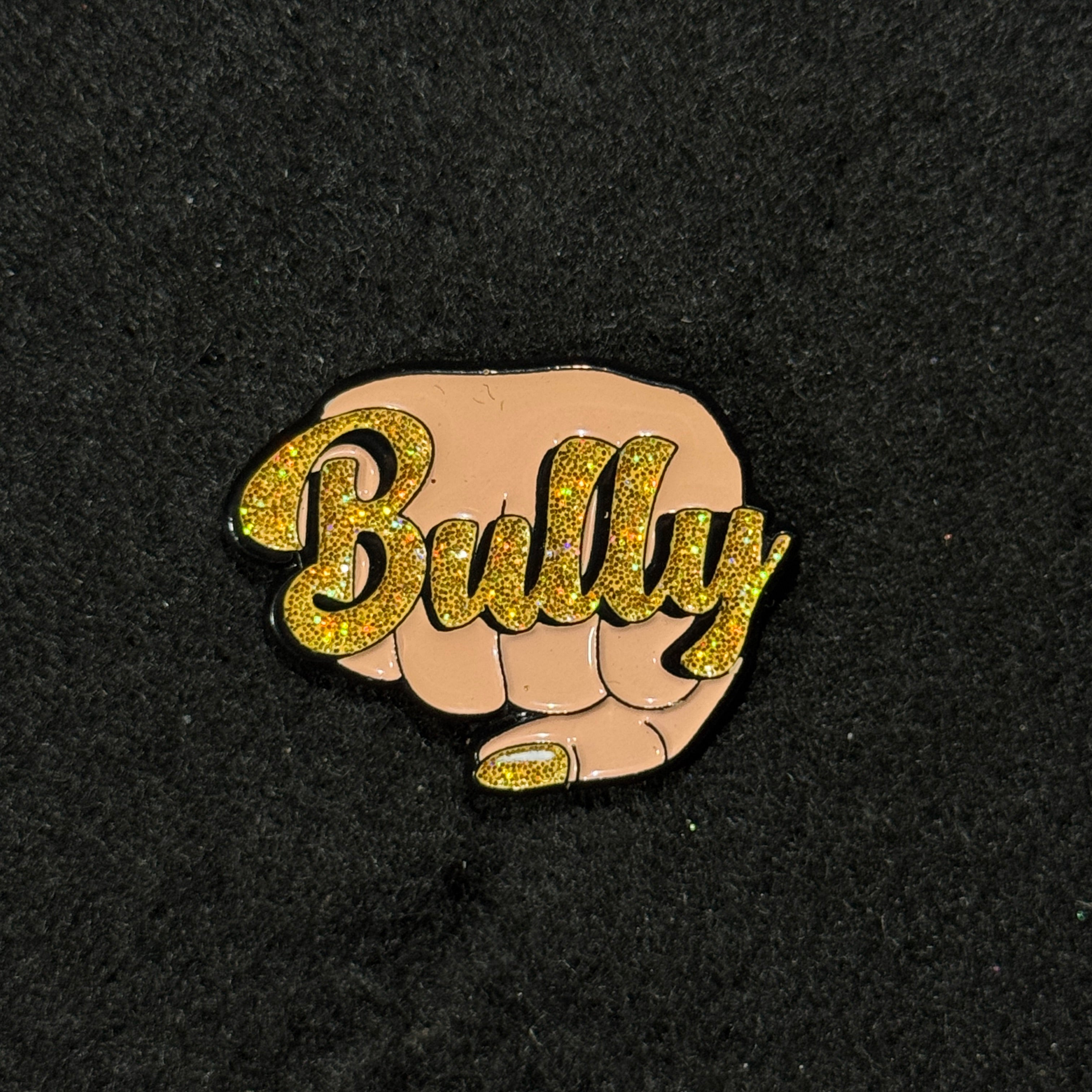 BULLY Classic Gold Text/Nail Graphic Pin