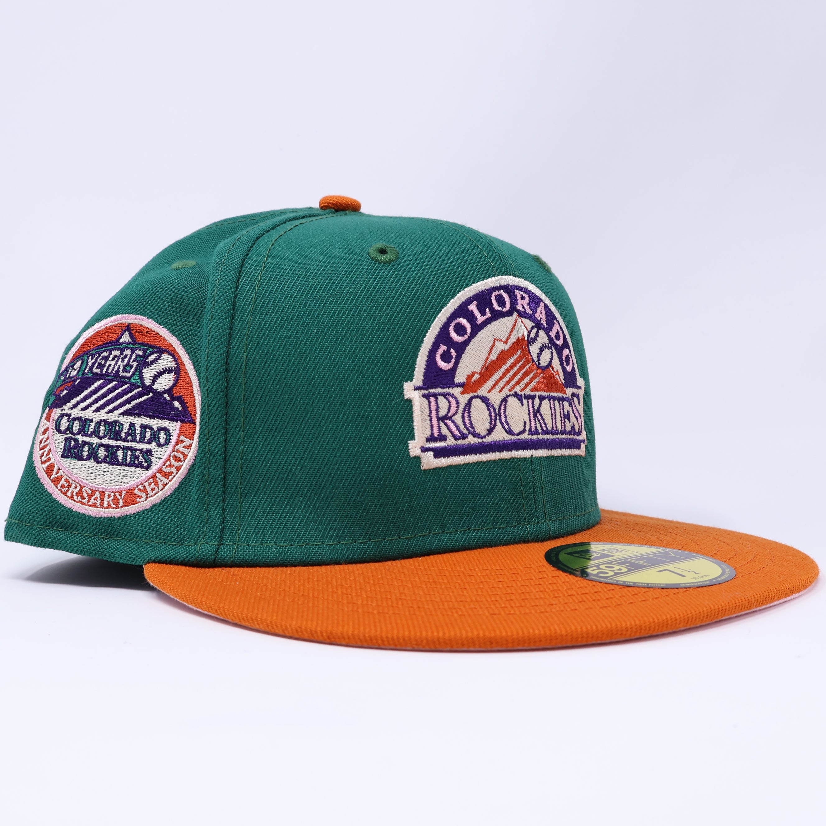 NWT 1/2 Green Colorado Rockies 10 Years 59fifty New Era Fitted Hat Cap
