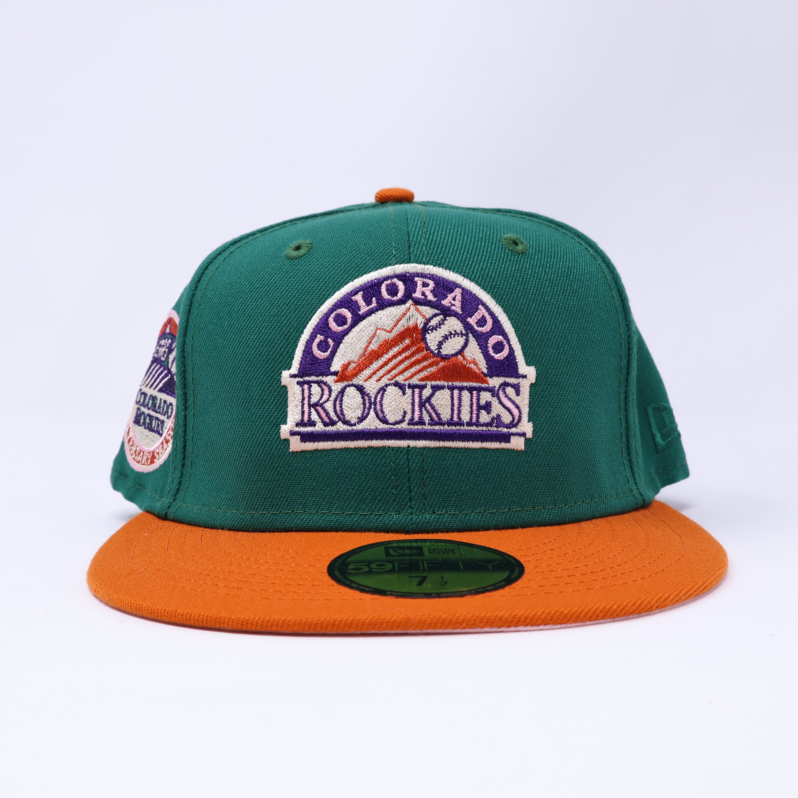 NWT 1/2 Green Colorado Rockies 10 Years 59fifty New Era Fitted Hat Cap