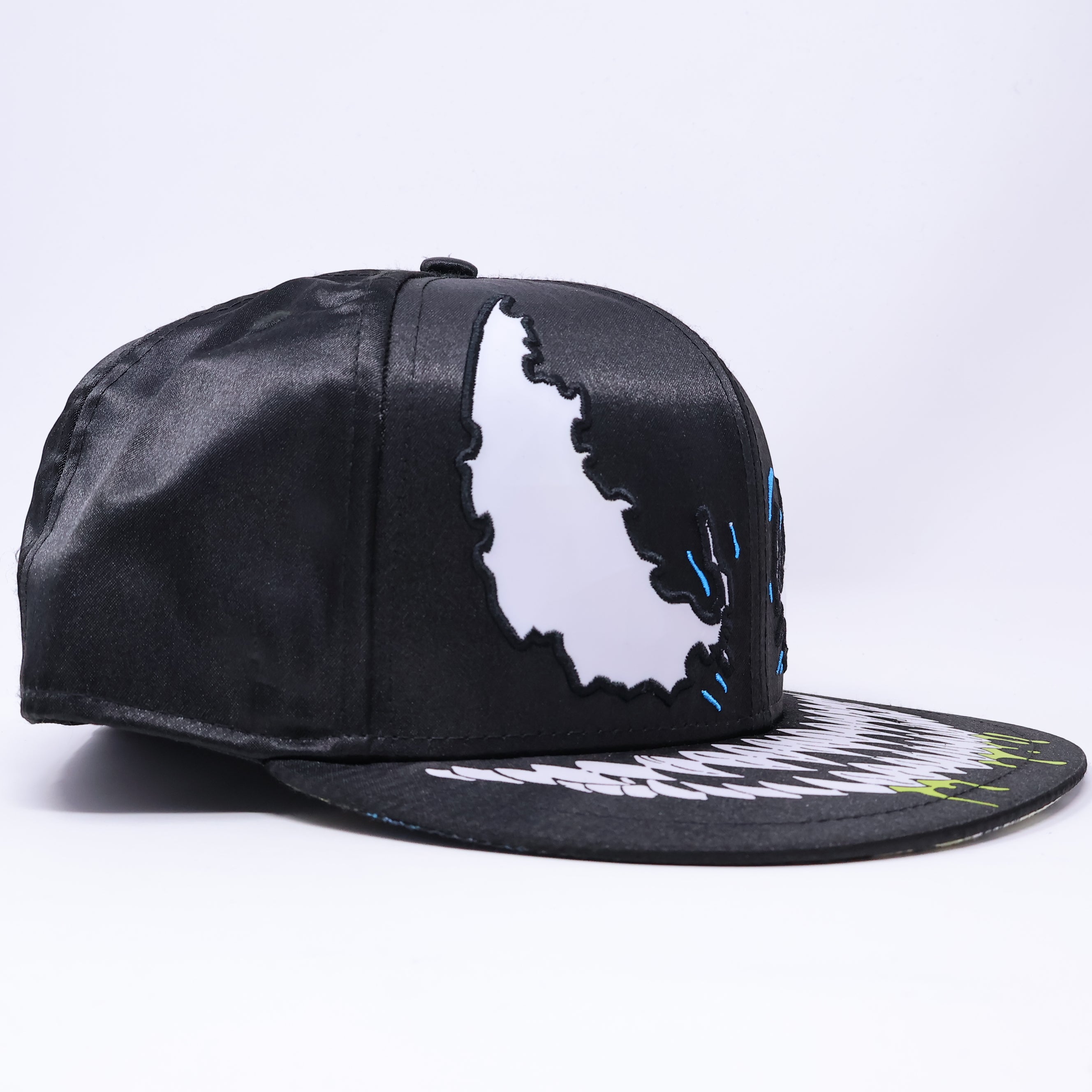 NWT 5/8 Black Satin Venom Marvel Spider-Man 59fifty New Era Fitted Hat Cap