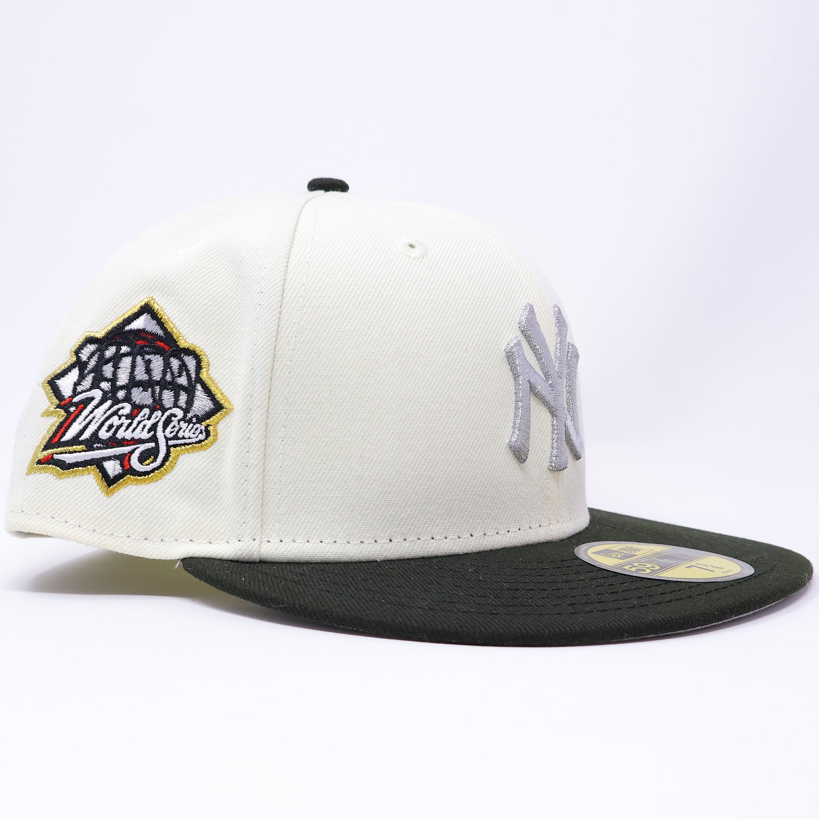 NWT 5/8 Chrome New York Yankees 1999 World Series 59fifty New Era Fitted Hat Cap