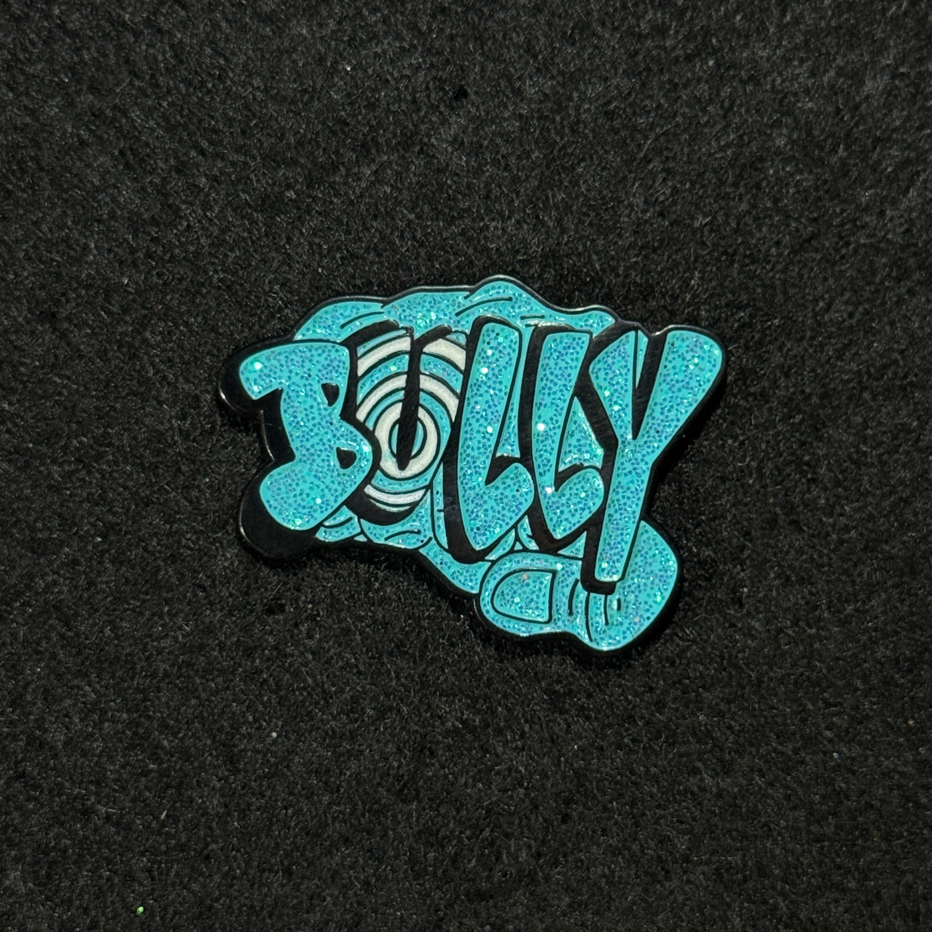 BULLY Cyan Graphic Pin