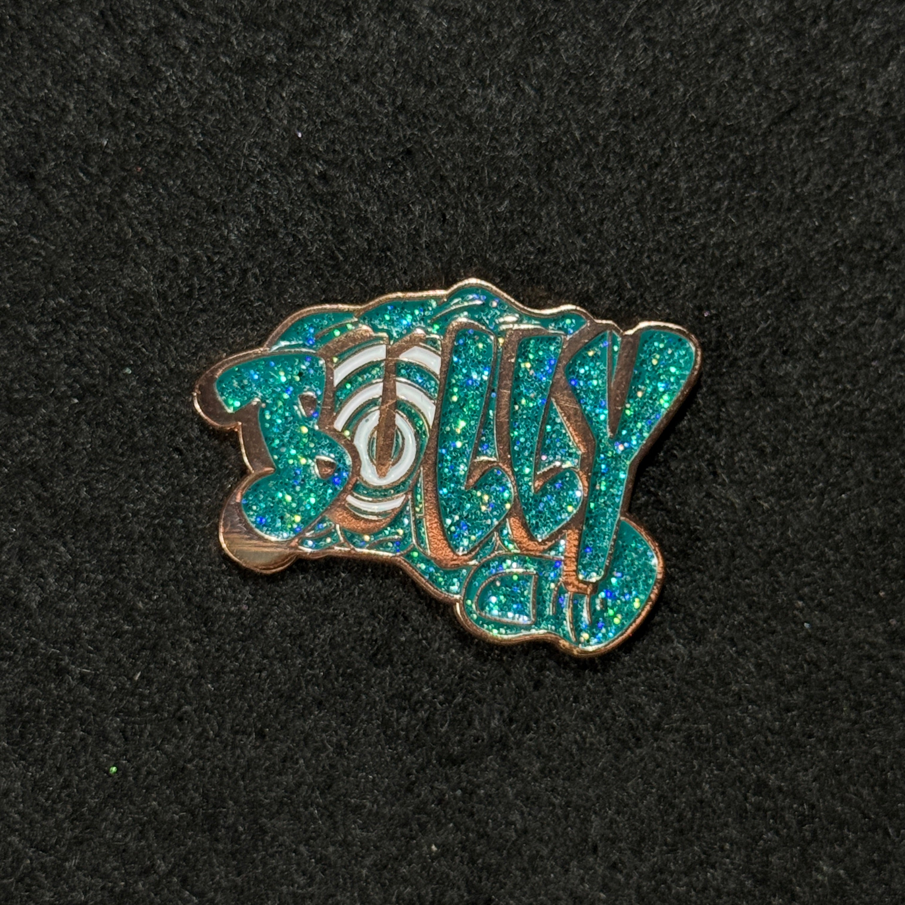 BULLY Copper Plating / Turquoise Graphic Pin