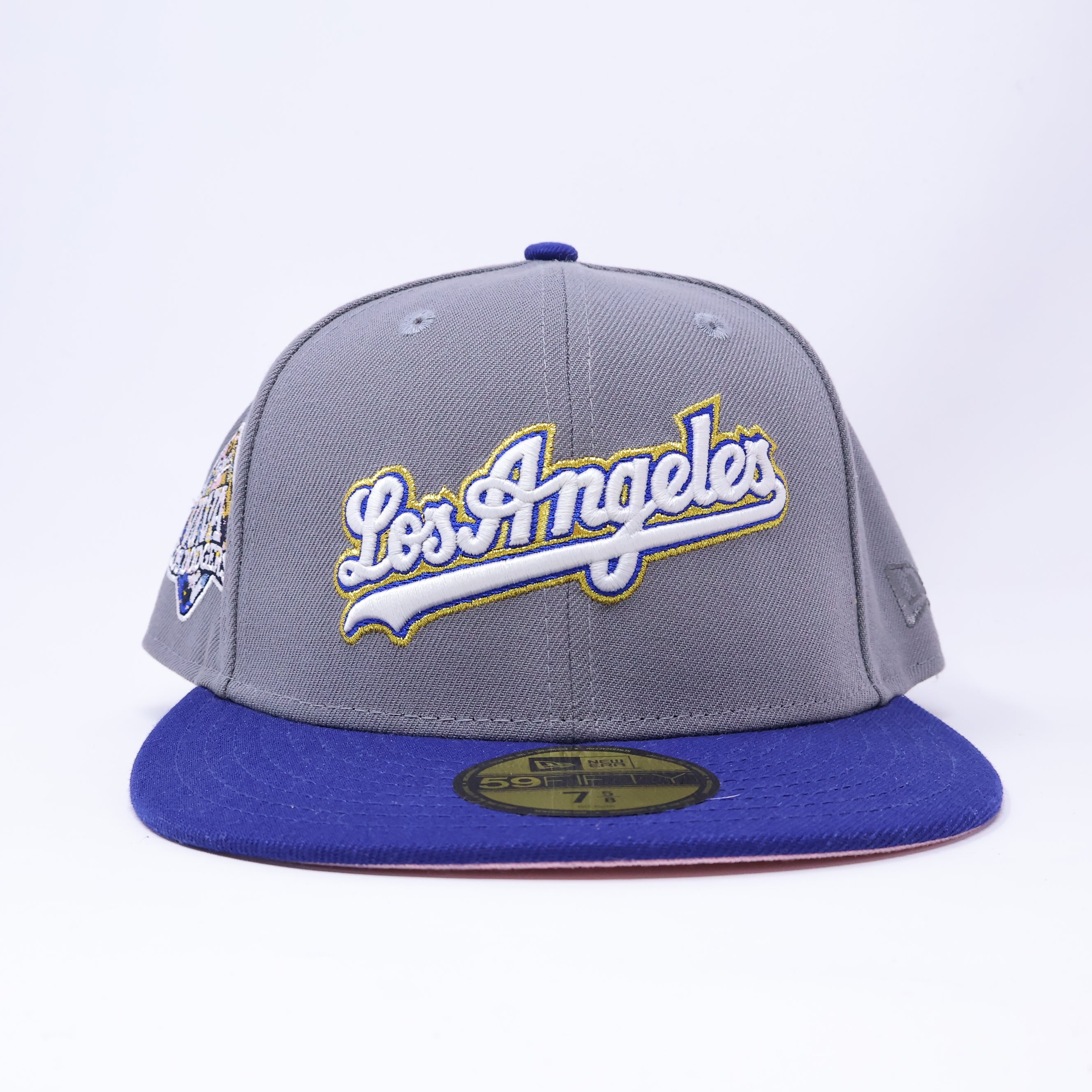 NWT 5/8 Gray Los Angeles Dodgers Viva Los Dodgers 59fifty New Era Fitted Hat Cap