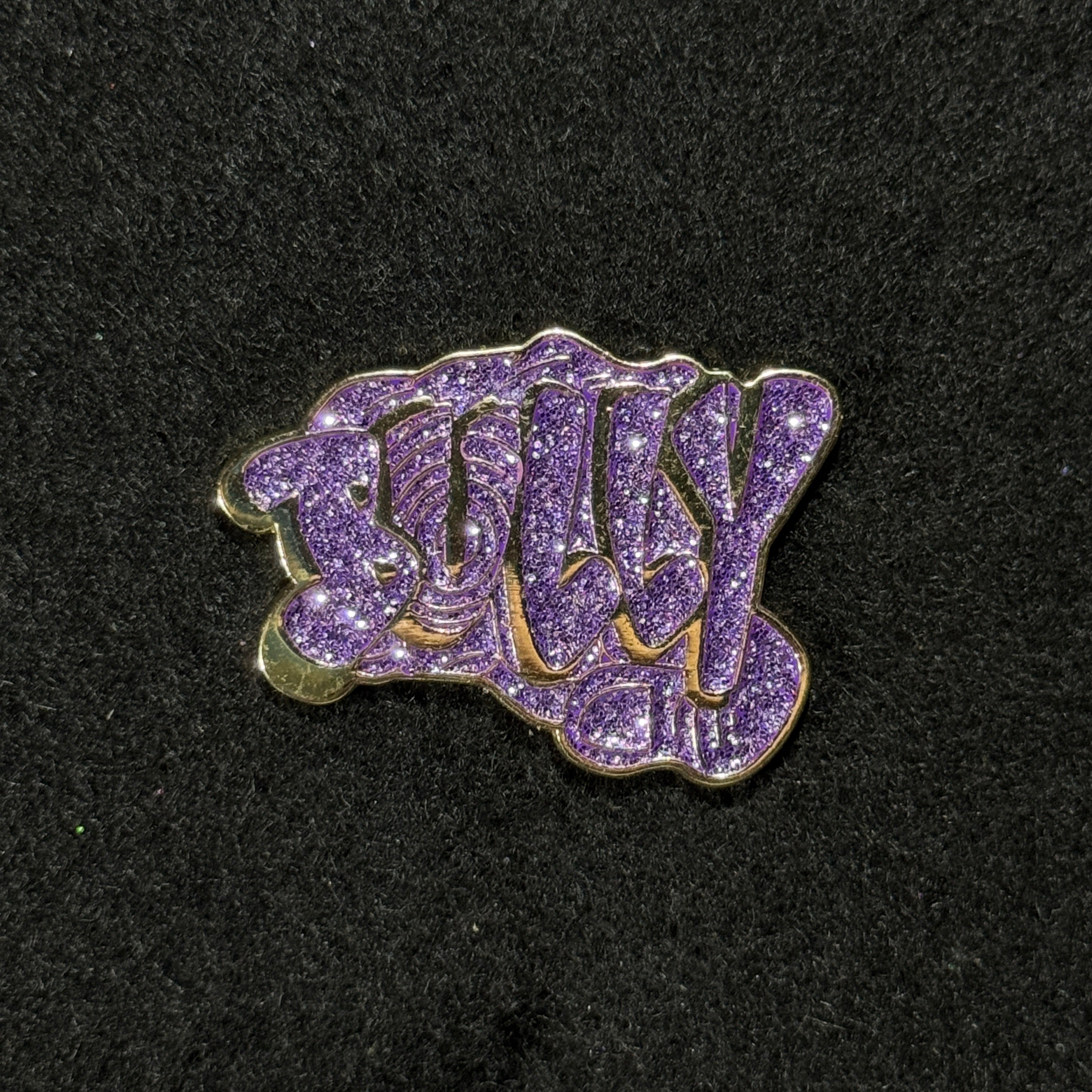 BULLY Silver Plating / Purple Graphic Pin