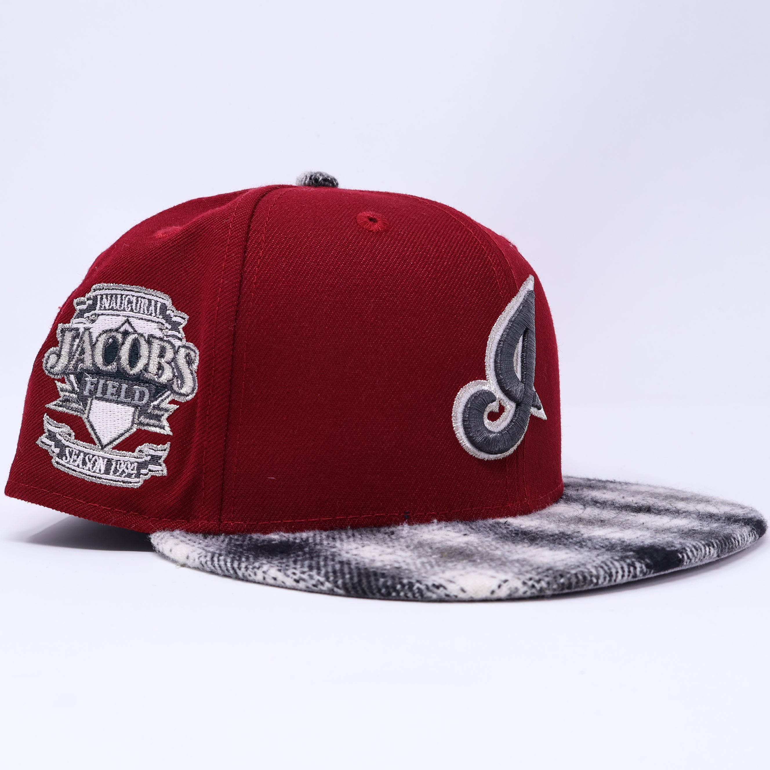 NWT 1/8 Maroon Cleveland Indians Jacobs Field 59fifty New Era Fitted Hat Cap