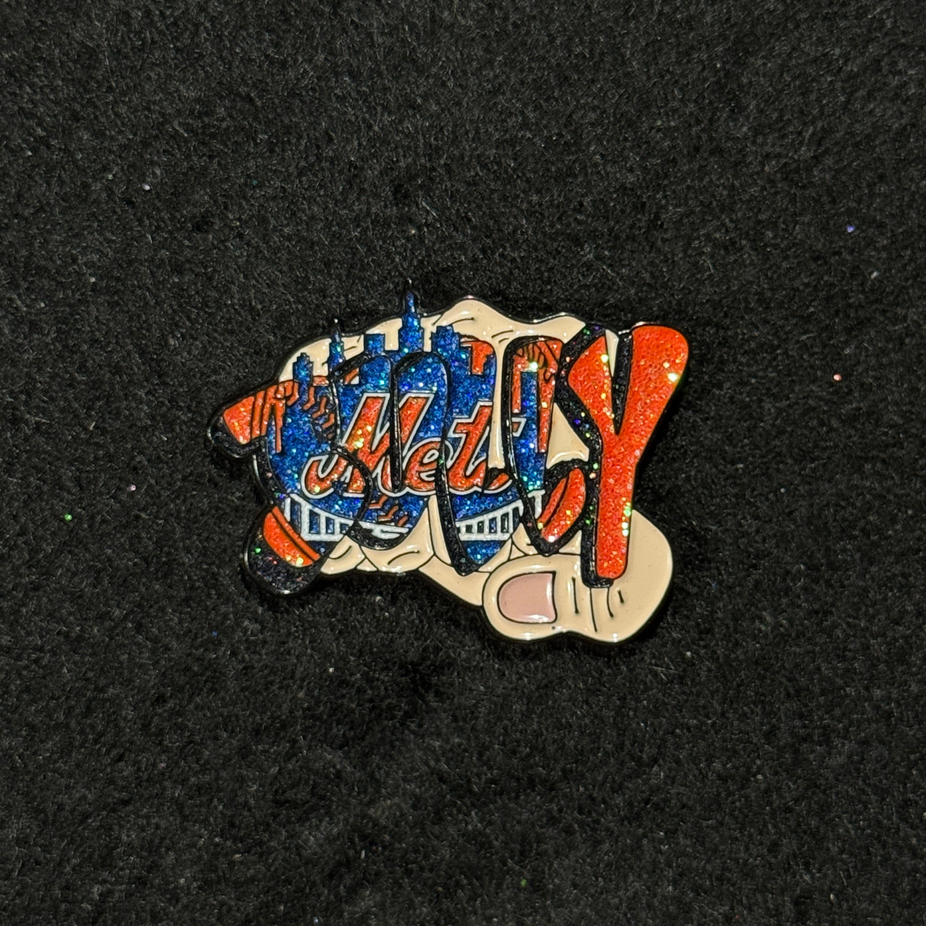 BULLY New York Mets Graphic Pin