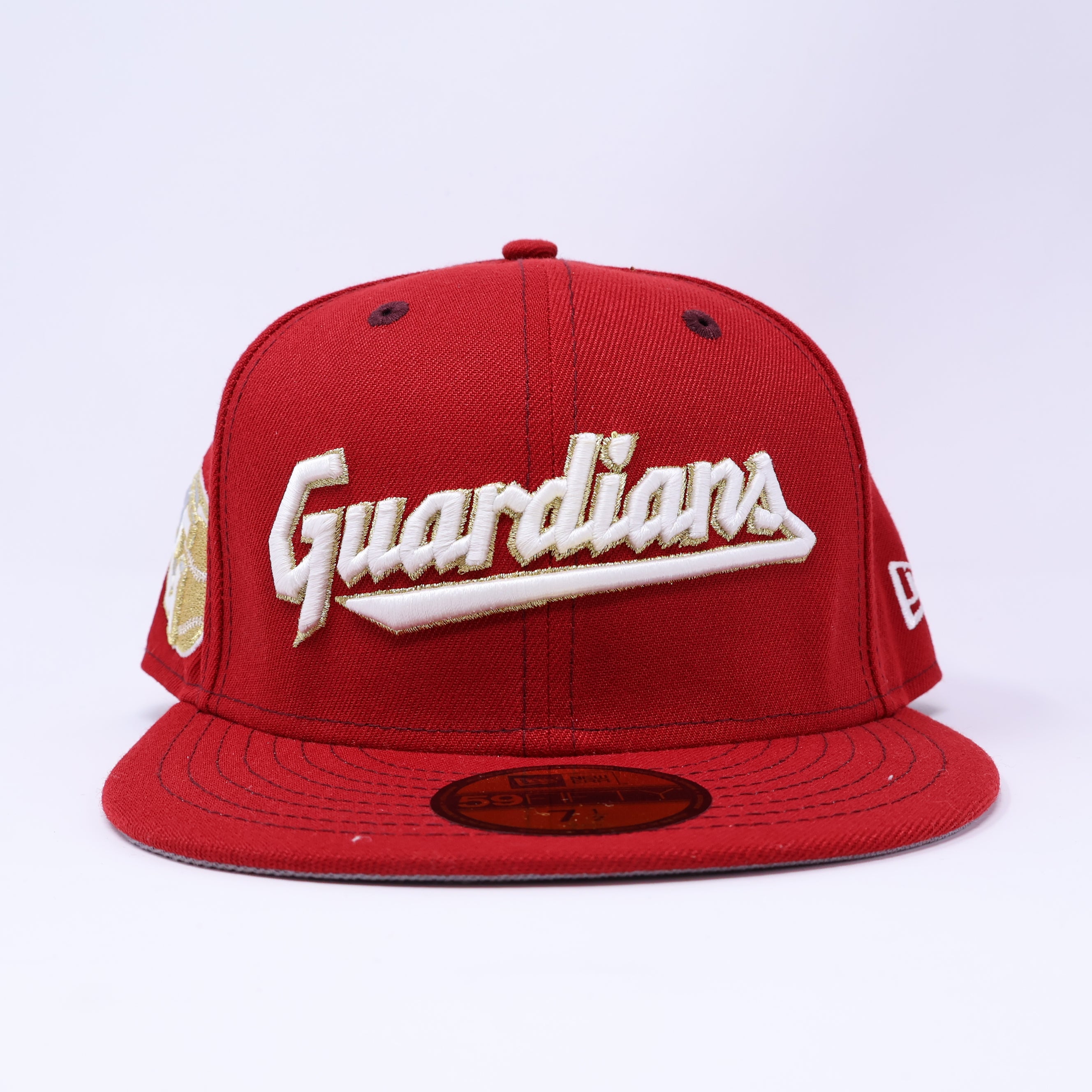 NWT 1/2 Red Cleveland Guardians G Logo 59fifty New Era Fitted Hat Cap
