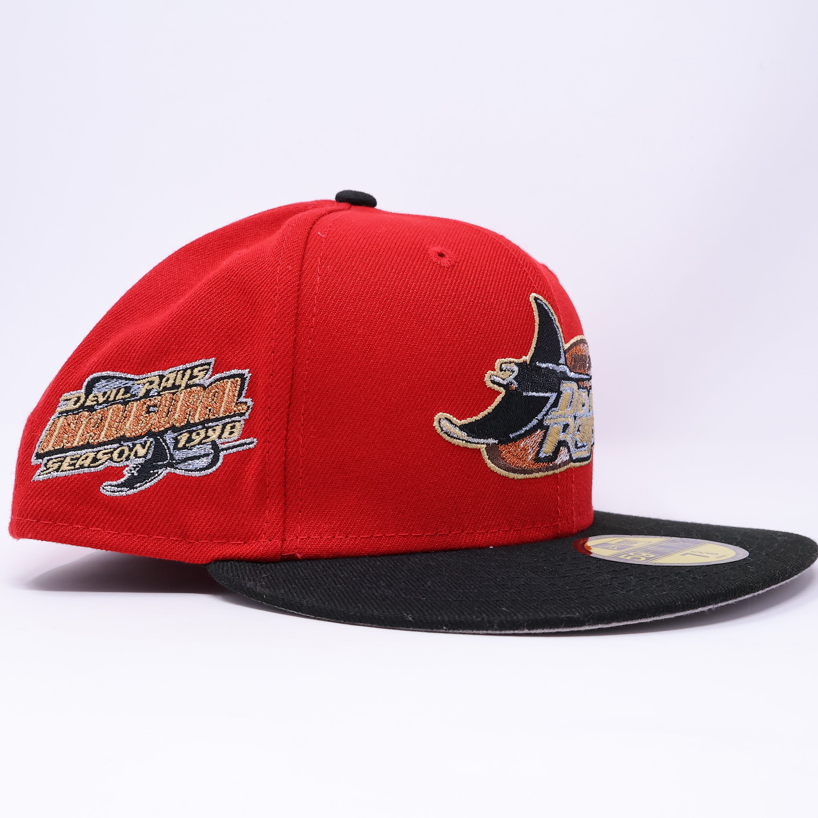 NWT 5/8 Red Tampa Devil Rays Inaugural Season 1998 59fifty New Era Fitted Hat Cap