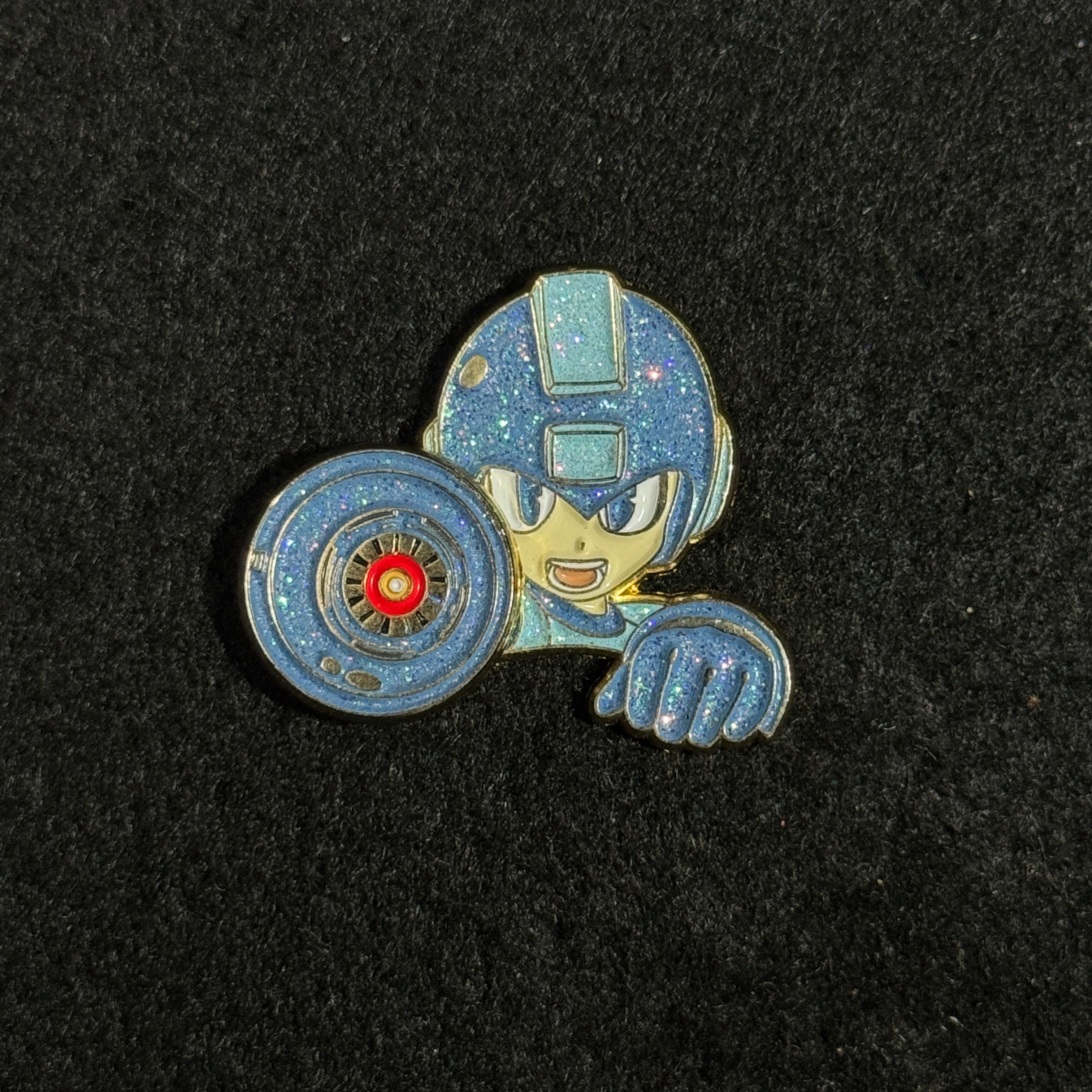 Skyblue Megaman Graphic Pin