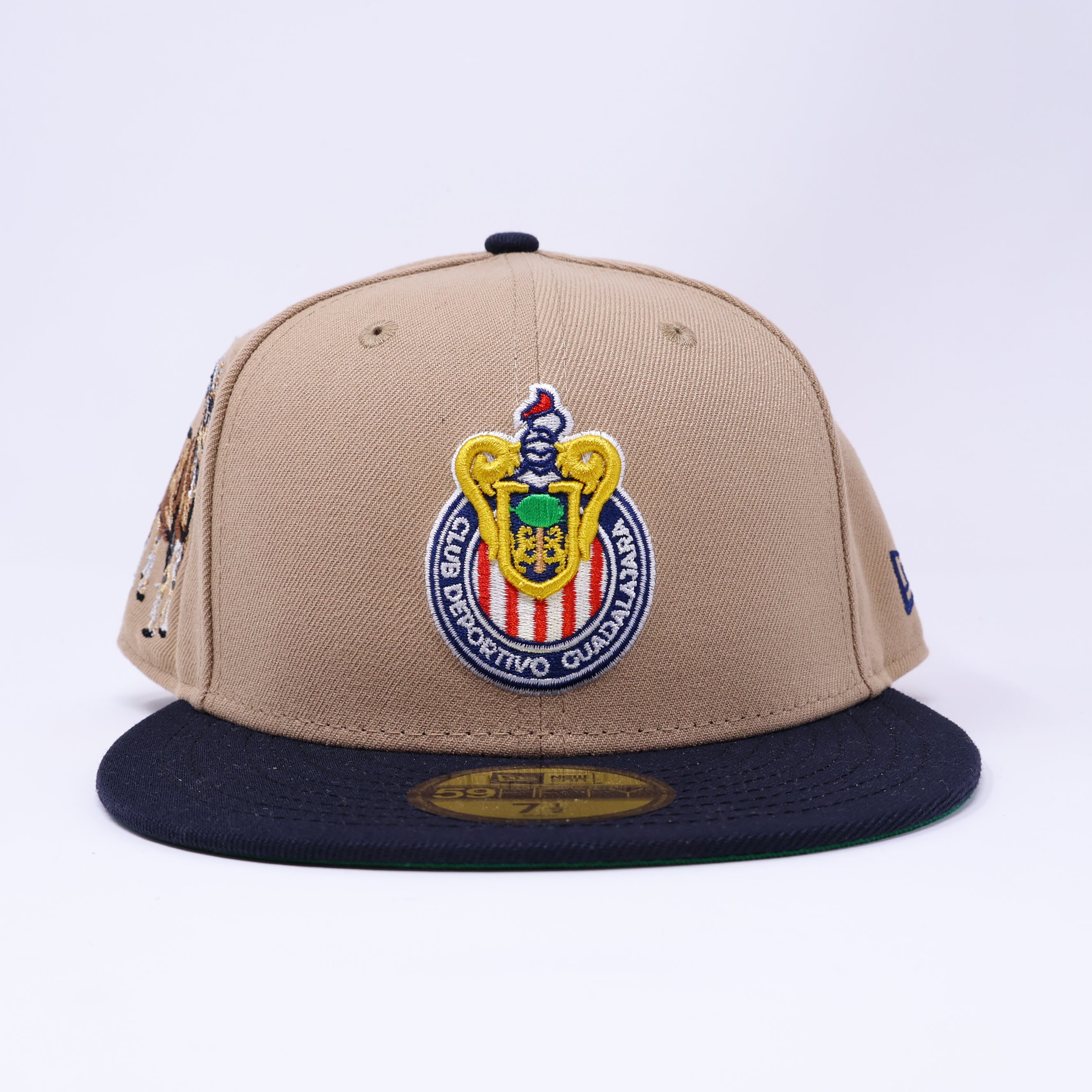 NWT 1/2 Khaki Club Deportivo Guadalajara Goat 59fifty New Era Fitted Hat Cap