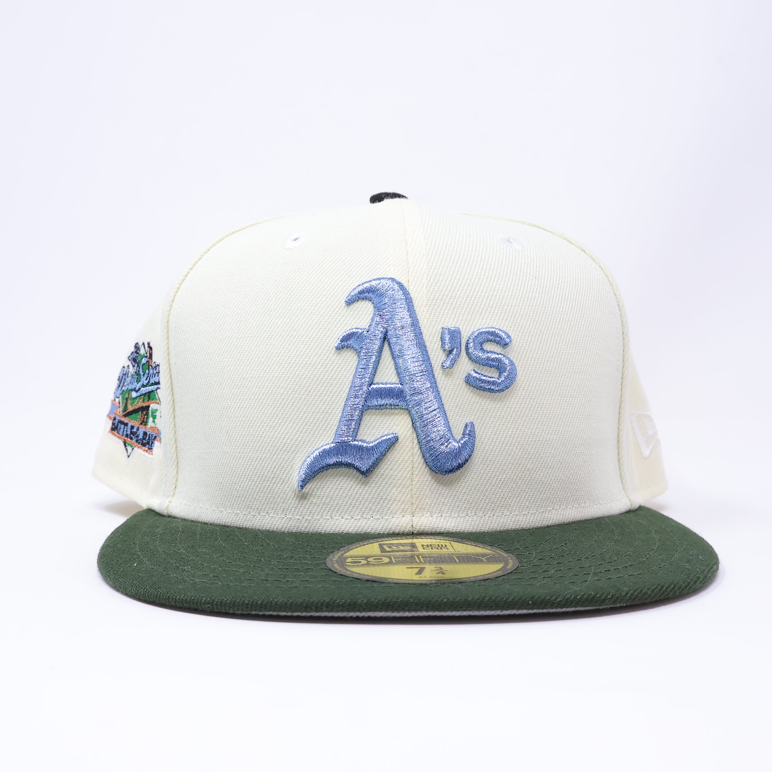 NWT 3/4 Chrome Oakland Athletics 1989 World Series 59fifty New Era Fitted Hat Cap