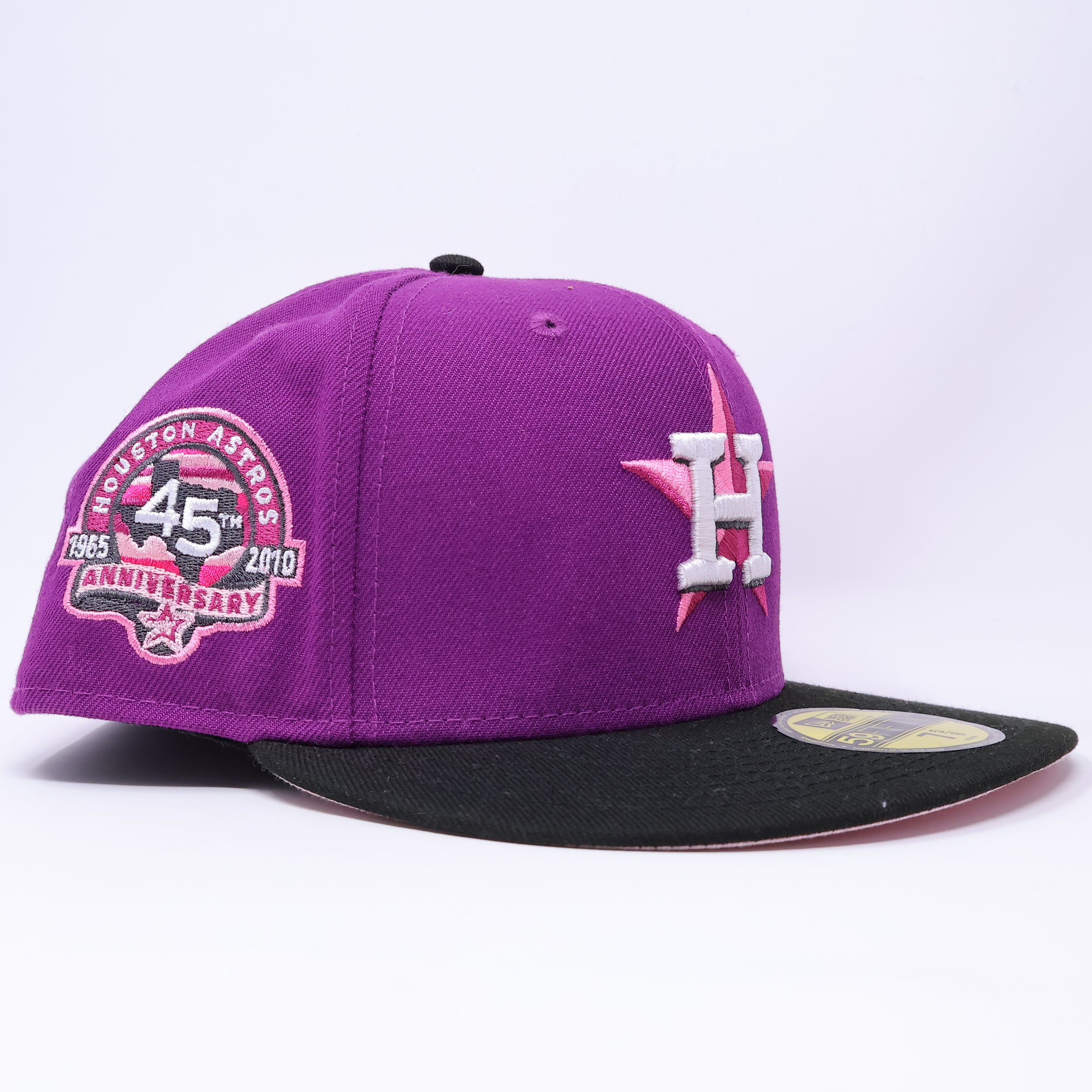 NWT 5/8 Purple Houston Astros 45th Anniversary 59fifty New Era Fitted Hat Cap