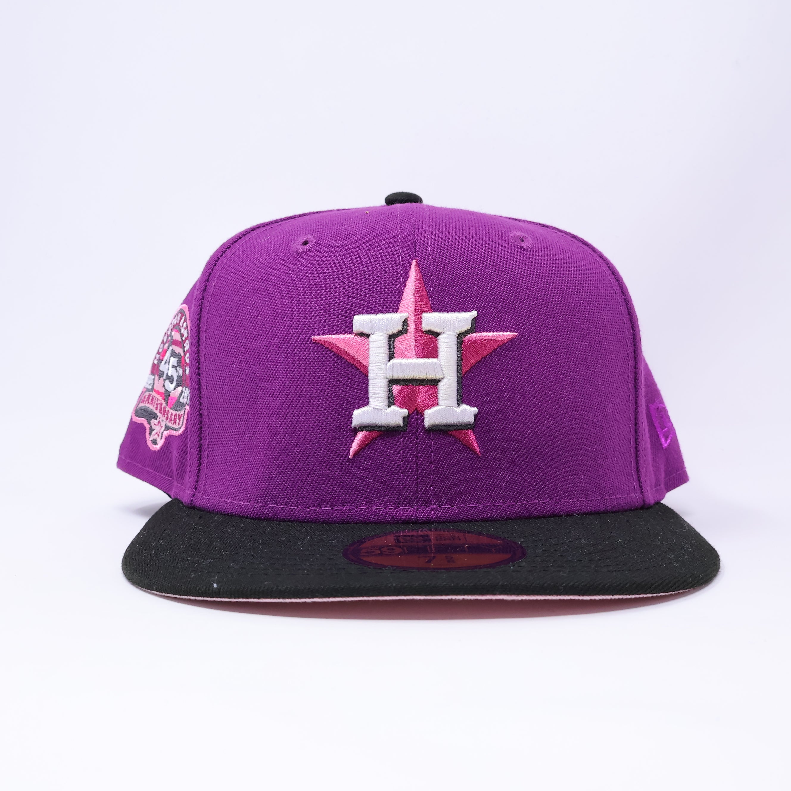 NWT 5/8 Purple Houston Astros 45th Anniversary 59fifty New Era Fitted Hat Cap