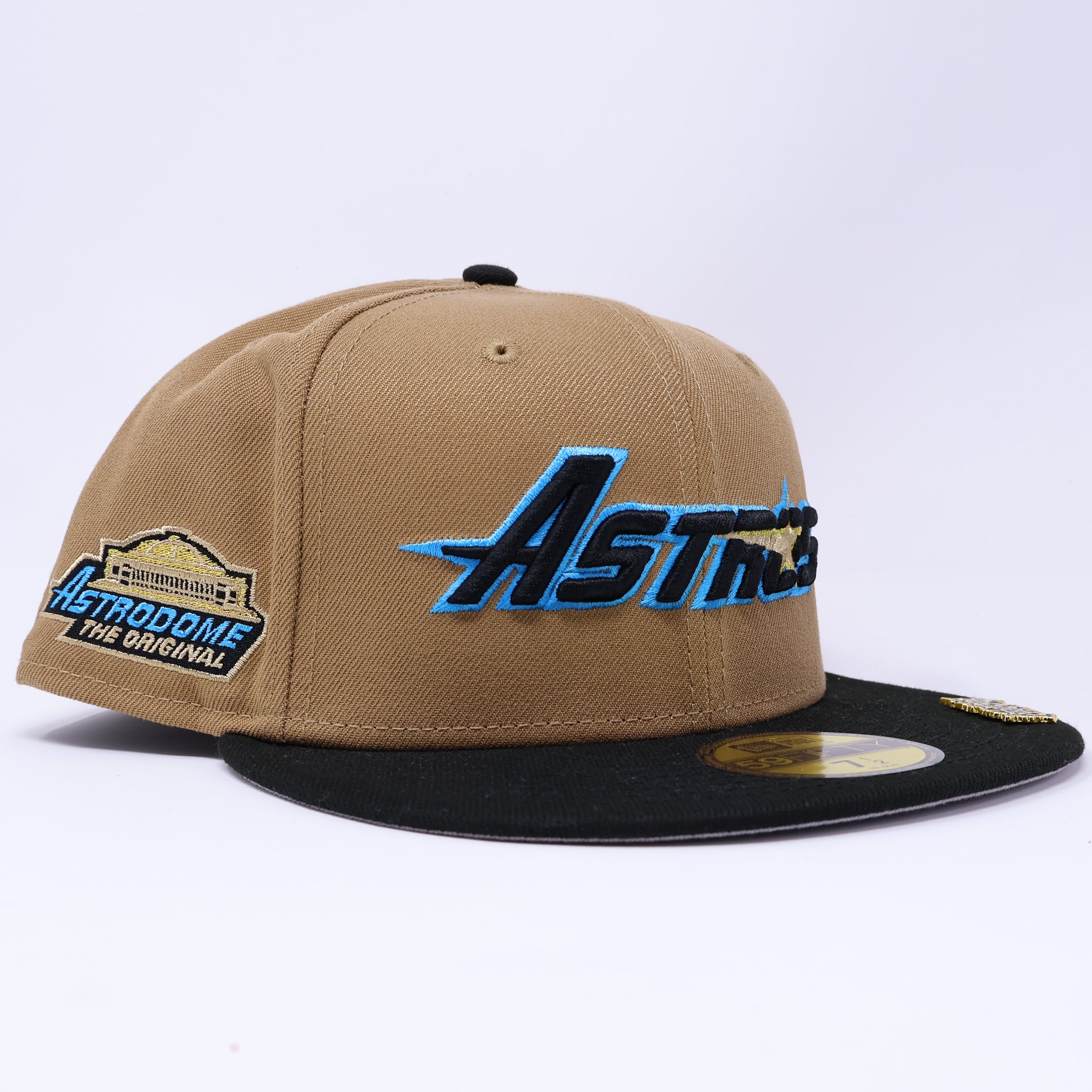 NWT 1/2 Khaki Houston Astros Astrodome The Original 59fifty New Era Fitted Hat Cap