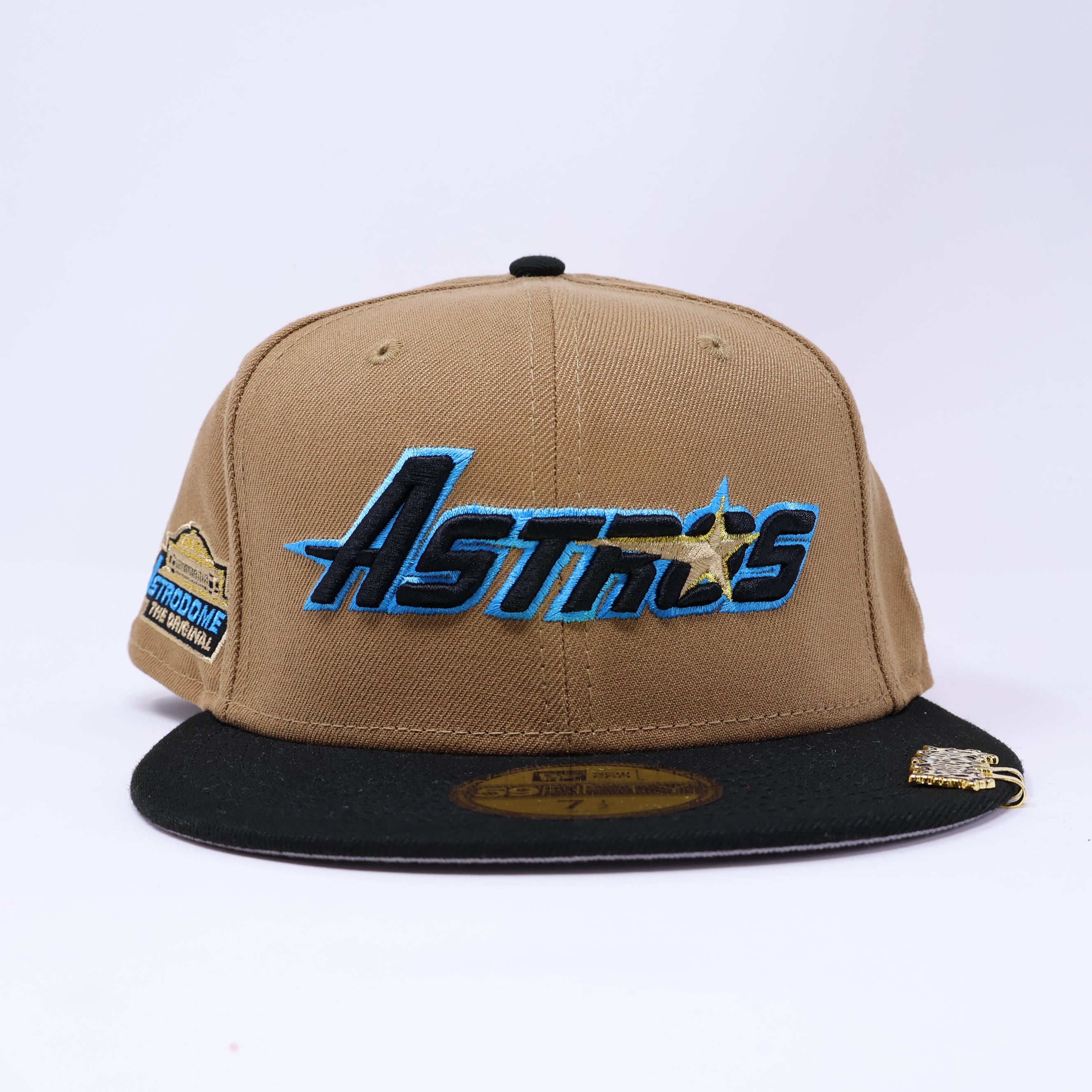 NWT 1/2 Khaki Houston Astros Astrodome The Original 59fifty New Era Fitted Hat Cap