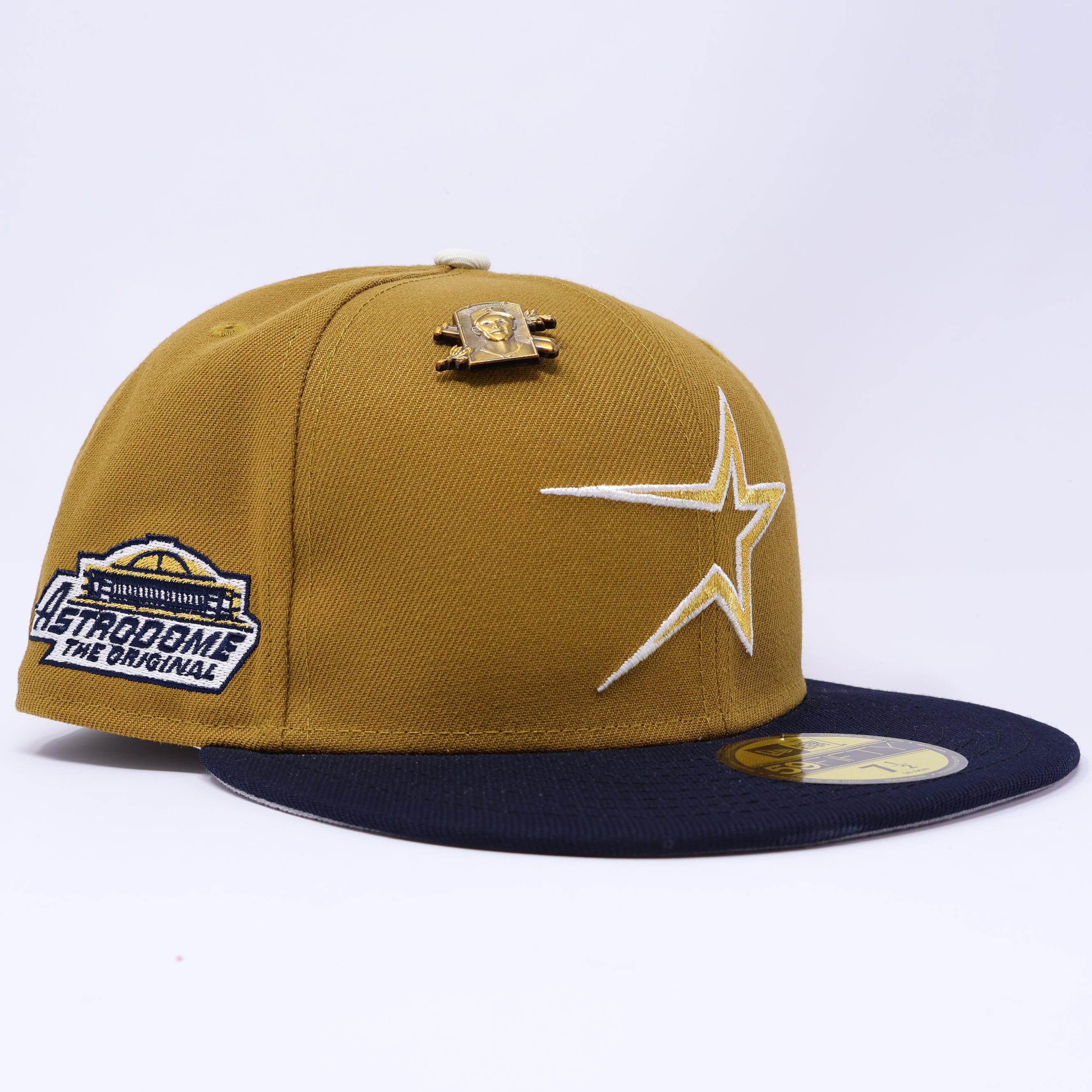 NWT 1/2 Khaki Houston Astros Astrodome The Original 59fifty New Era Fitted Hat Cap