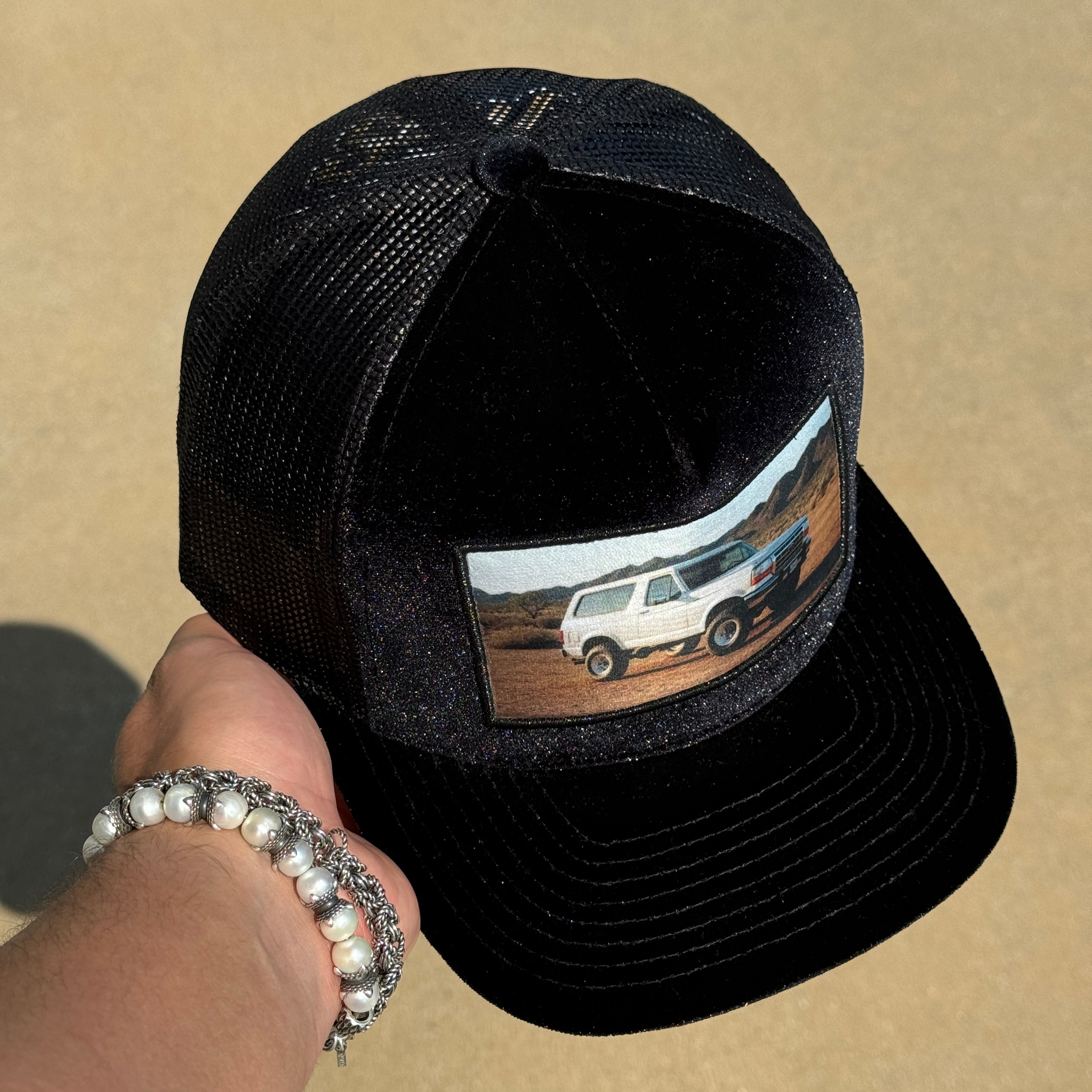 Good Hats The Car Chase Black Velour Trucker Edition Snapback Cap