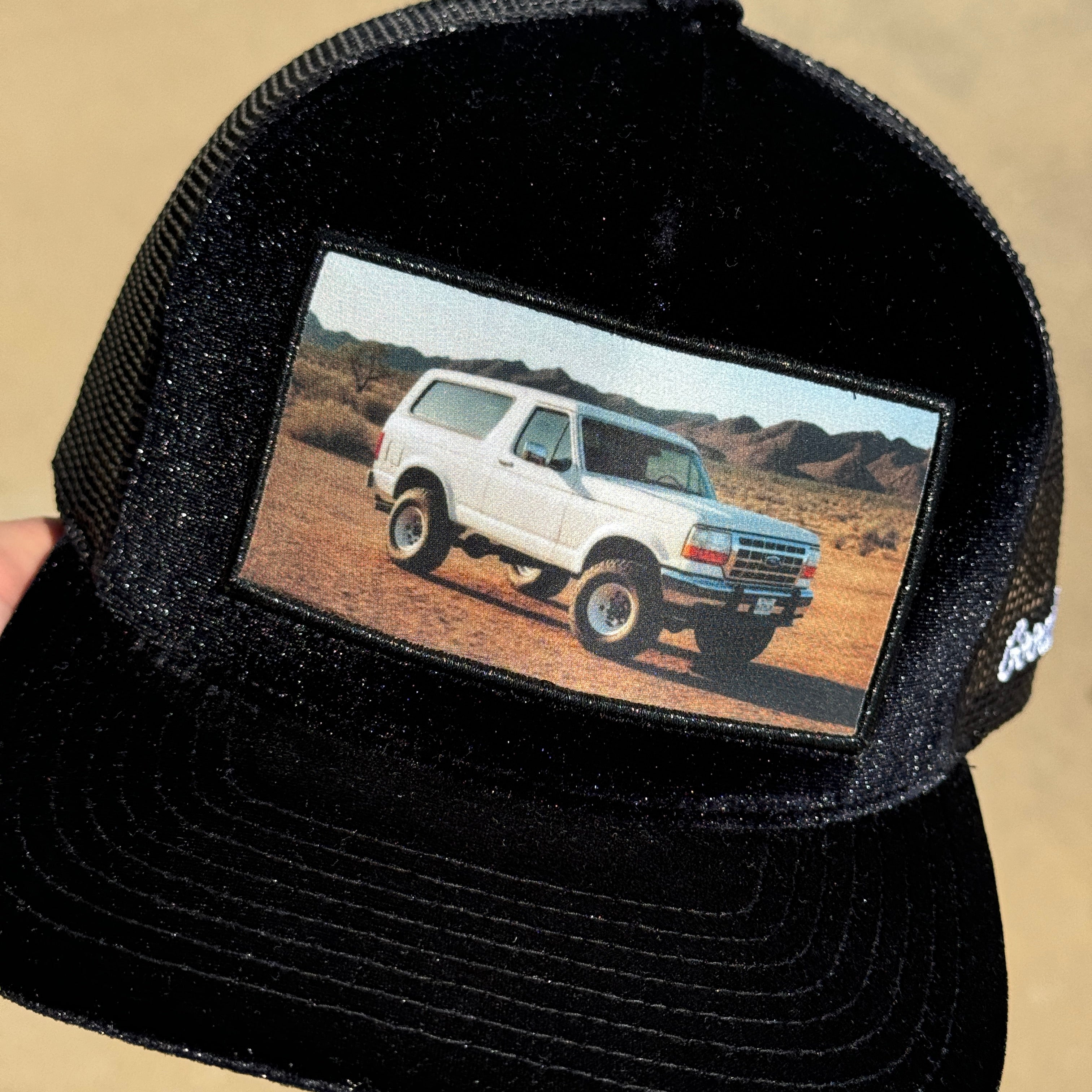 Good Hats The Car Chase Black Velour Trucker Edition Snapback Cap