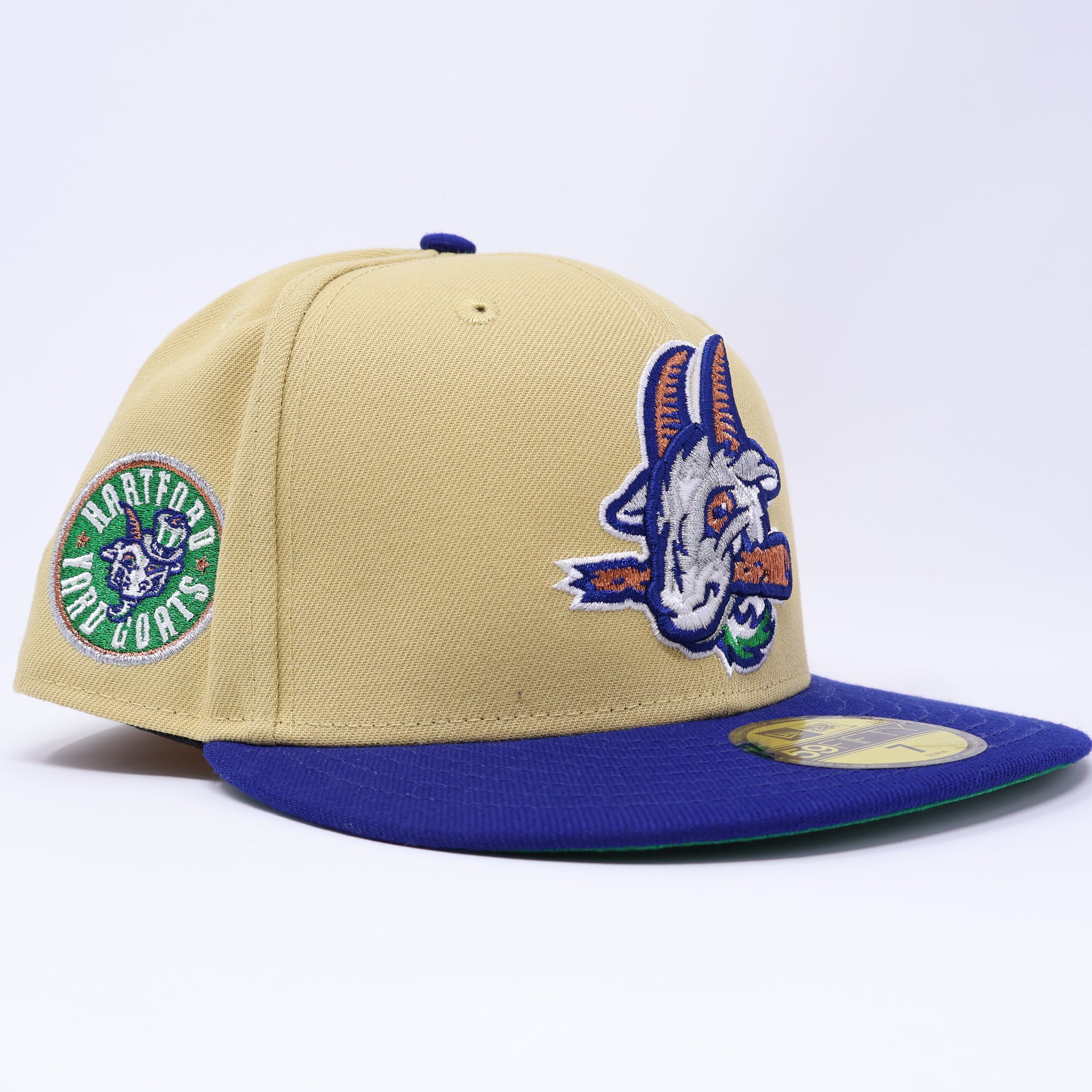 Size 7 NEW Vegas Gold Hartford Yard Goats Colorado Rockies 59fifty New Era Fitted Hat