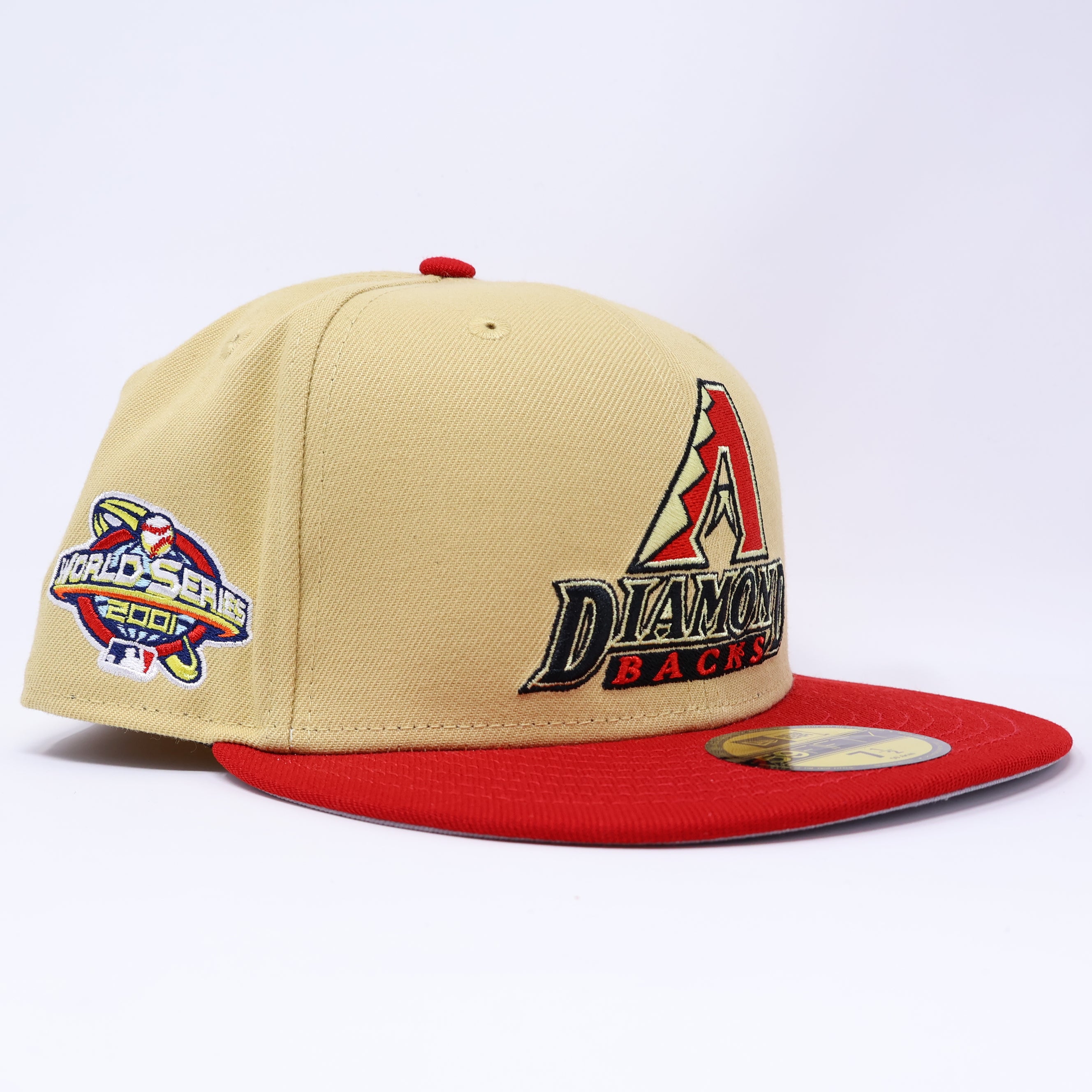 NWT 1/2 Khaki Arizona Diamondbacks 2001 World Series 59fifty New Era Fitted Hat Cap