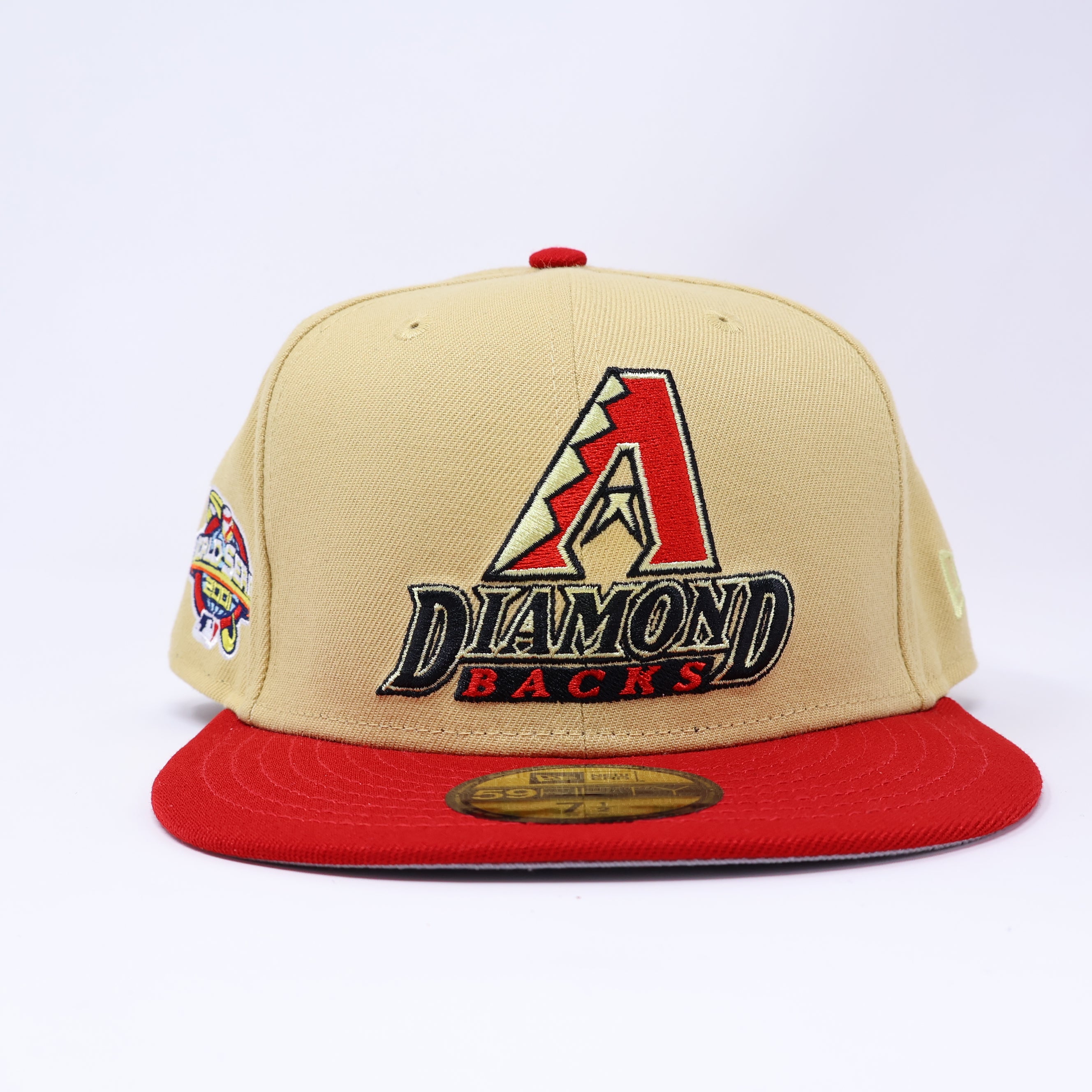 NWT 1/2 Khaki Arizona Diamondbacks 2001 World Series 59fifty New Era Fitted Hat Cap