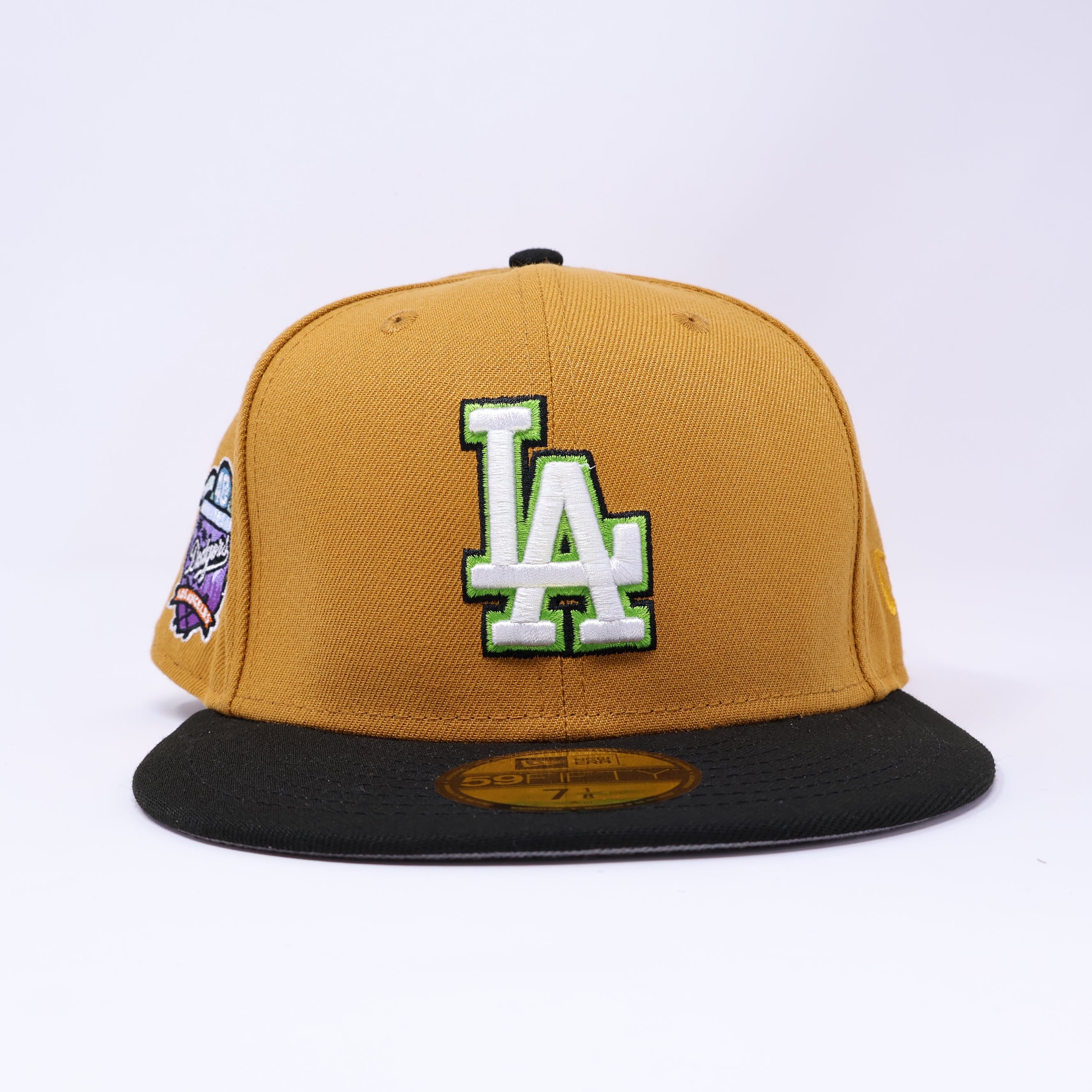 NWT 7 1/8 Brown Los Angeles Dodgers 40th Anniversary 59fifty New Era Fitted Hat Cap