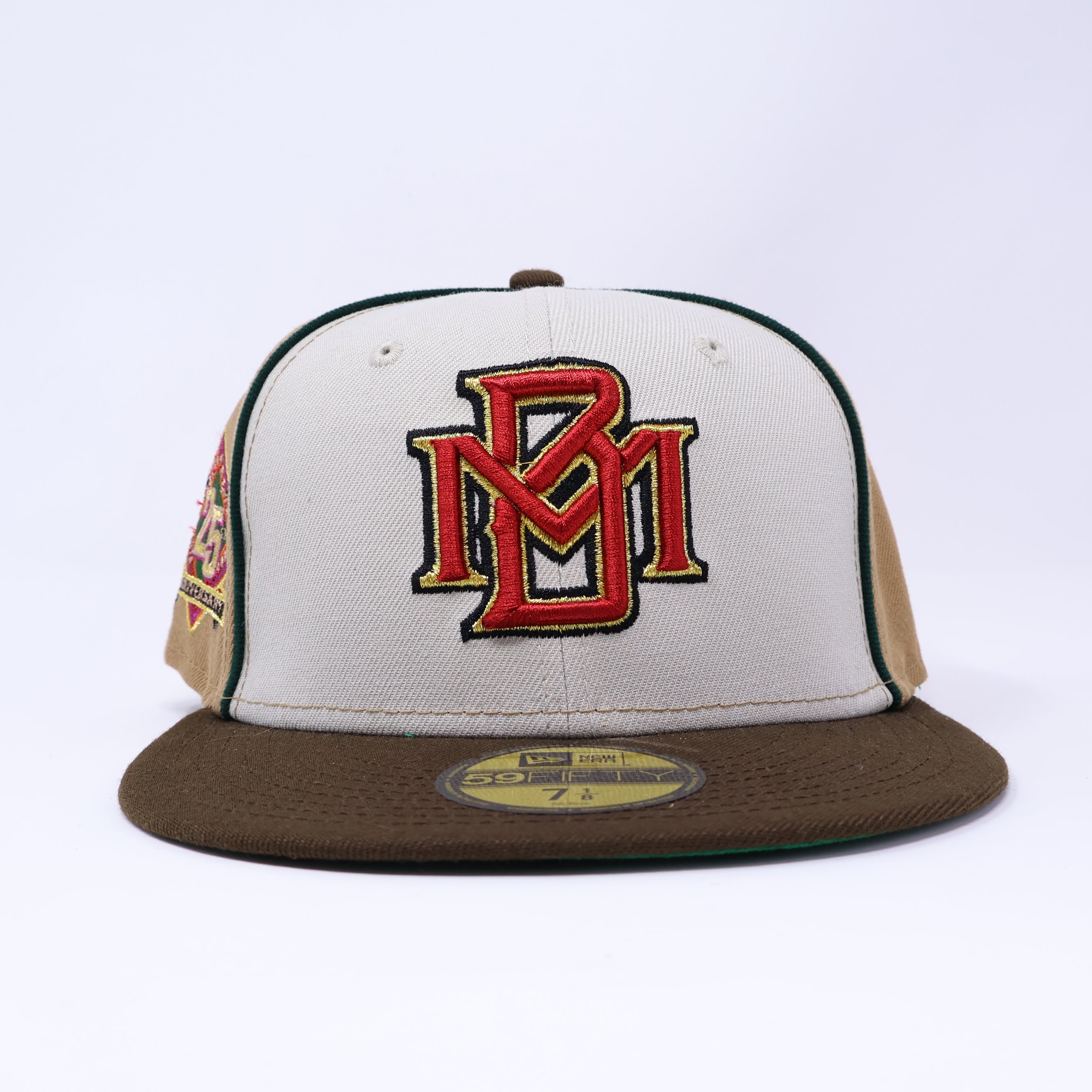 NWT 7 1/8 Multicolor Milwuakee Brewers 25th Anniversary 59fifty New Era Fitted Hat Cap