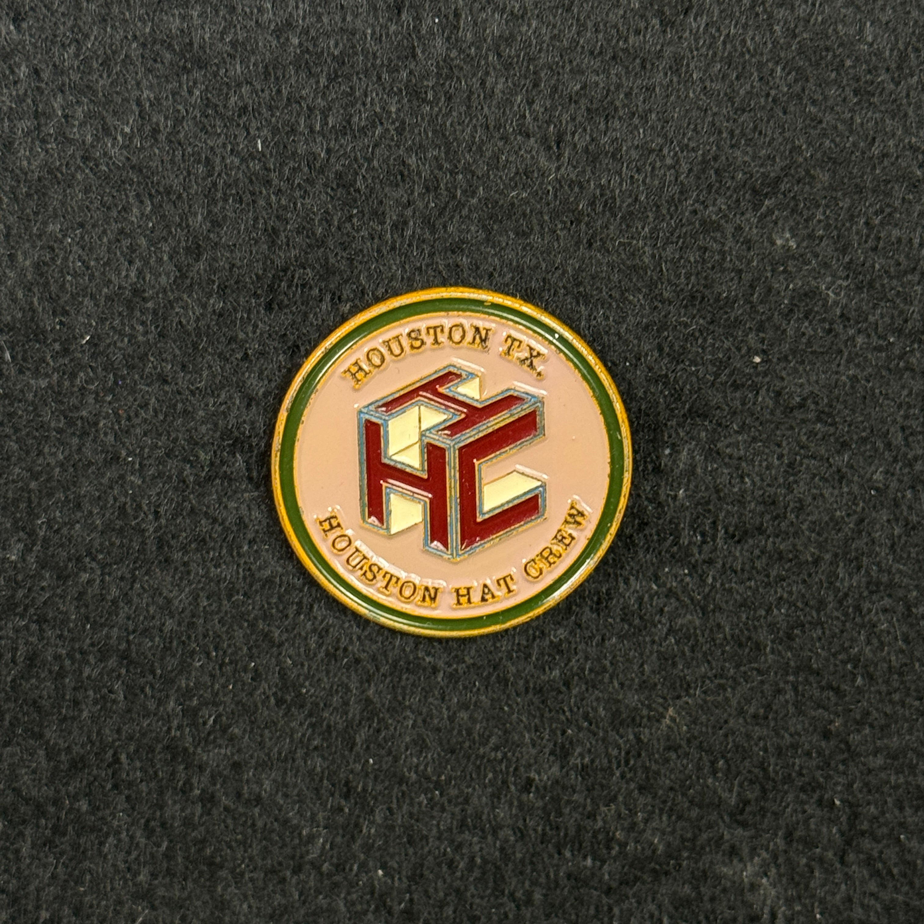 Houston Hat Crew Blush Pink Coin Pin