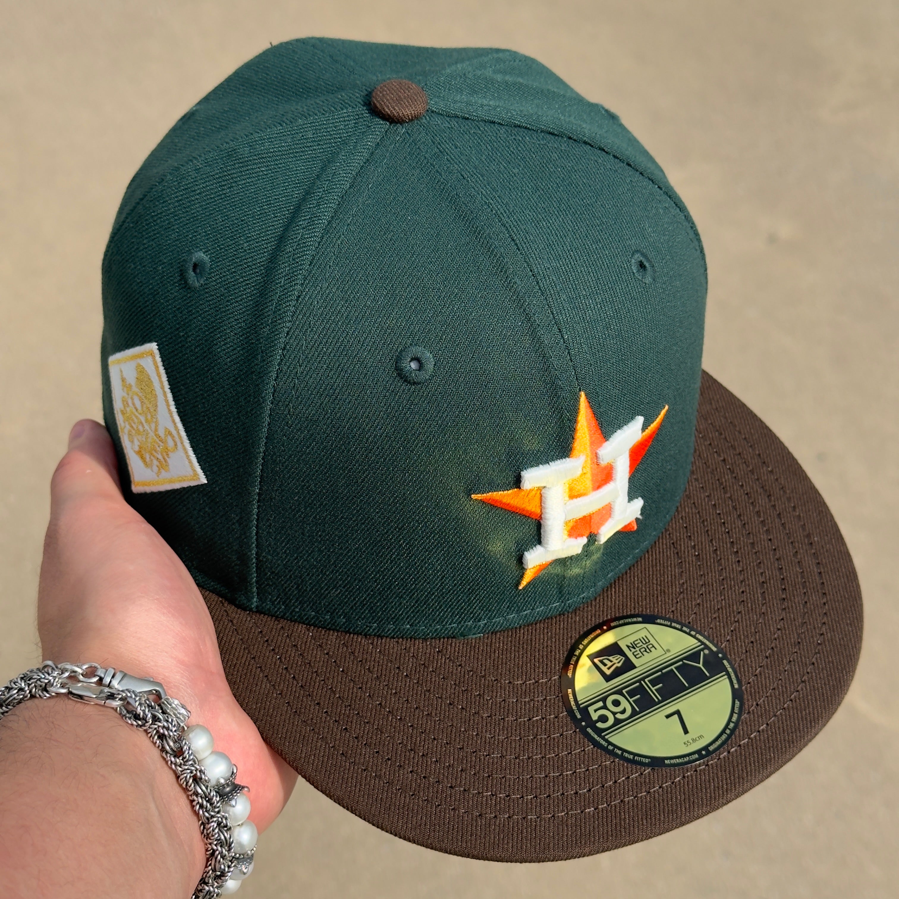 Green Brown Houston Astros World Series 2017 GITD 59fifty New Era Fitted Cap Hat