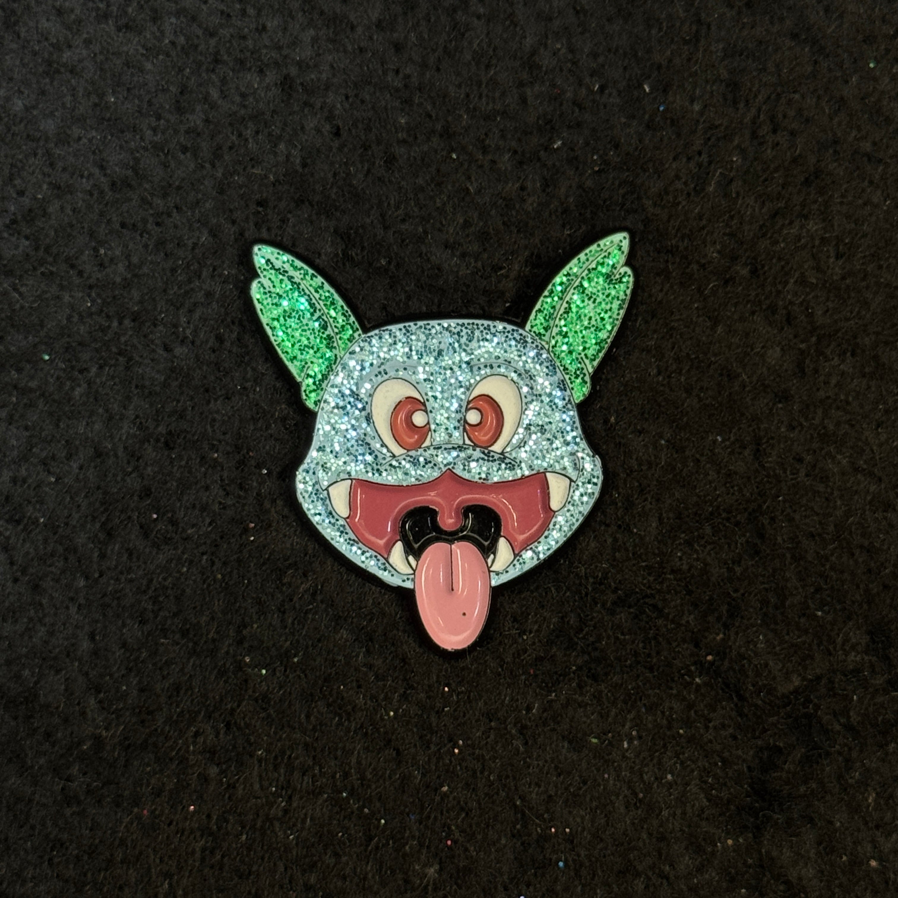 Blue Cat Graphic Pin