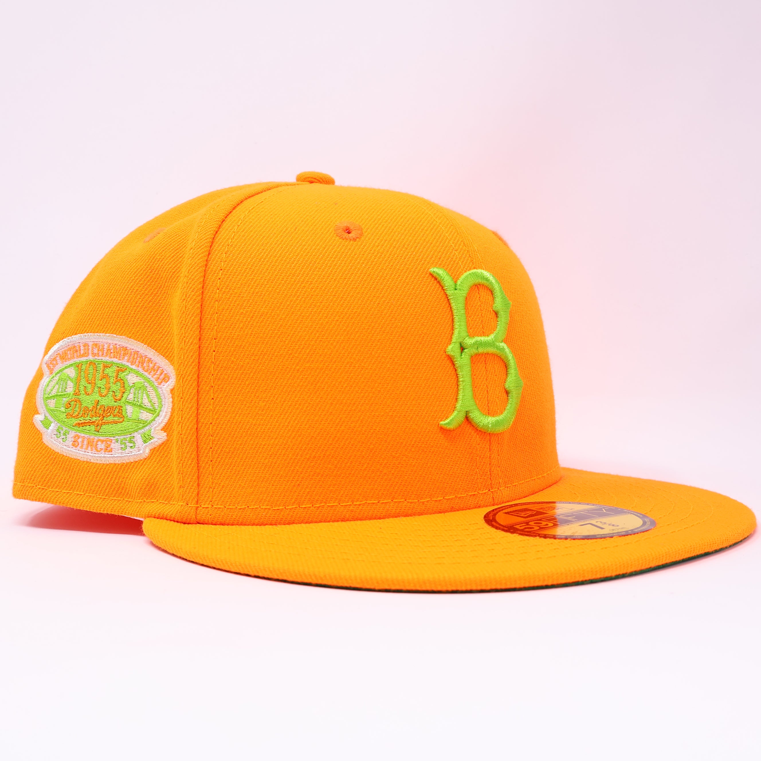 NWT Orange Brooklyn Dodgers 1st World Champs 59fifty New Era Fitted Hat Cap